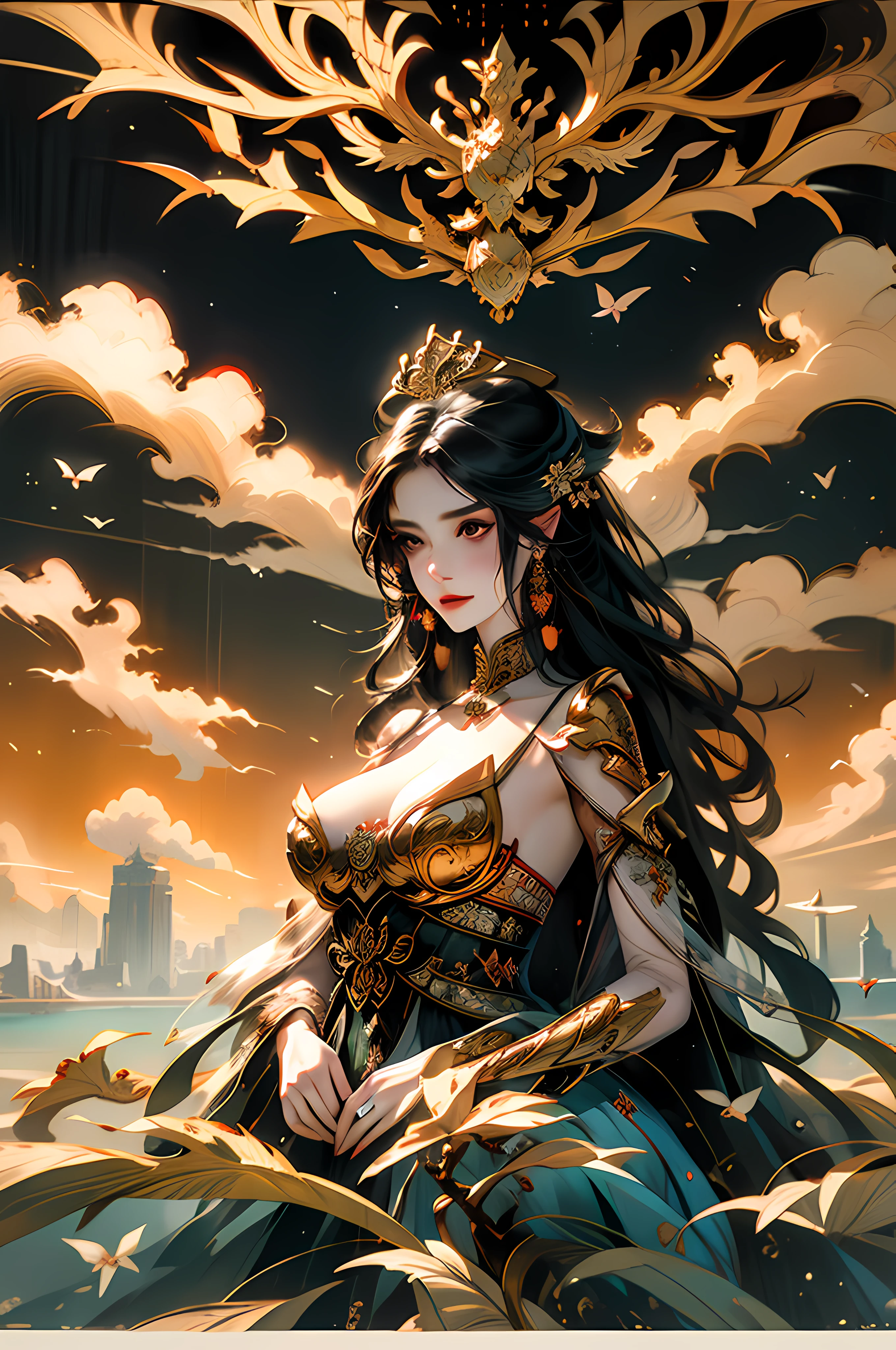 (white hanfu),1 girl,
redwood carved bed, mandarin ducks pattern, embroidered silk sheets, pink color, peonies, butterflies, brocade pillows, flower and bird patterns, luxurious brocade quilt, rich red color, gold-threaded phoenixes, cloud patterns, silk tassels, carved redwood wardrobe, plum, orchid, bamboo, chrysanthemum flowers, silk dresses, long gowns, skirts, jackets, cloaks, emerald green, peach pink, violet, redwood dressing table, mirror, metal border, pearls, gemstones, gold and silver earrings, jade bracelets, jadeite necklaces, hairpins, pearl-inlaid comb, powder boxes, rouge boxes, sachets, inkstone, brushes, ink sticks, paper, poetry collections, painting albums, peonies, hanging orchids, butterfly orchids, camellias, Chinese painting, landscape, embroidered tapestry, peaches of immortality, magpies, porcelain vases, lady portraits, jade ornaments, jade rabbits, jade Ruyi, palace lantern, flower and bird patterns, warm light.