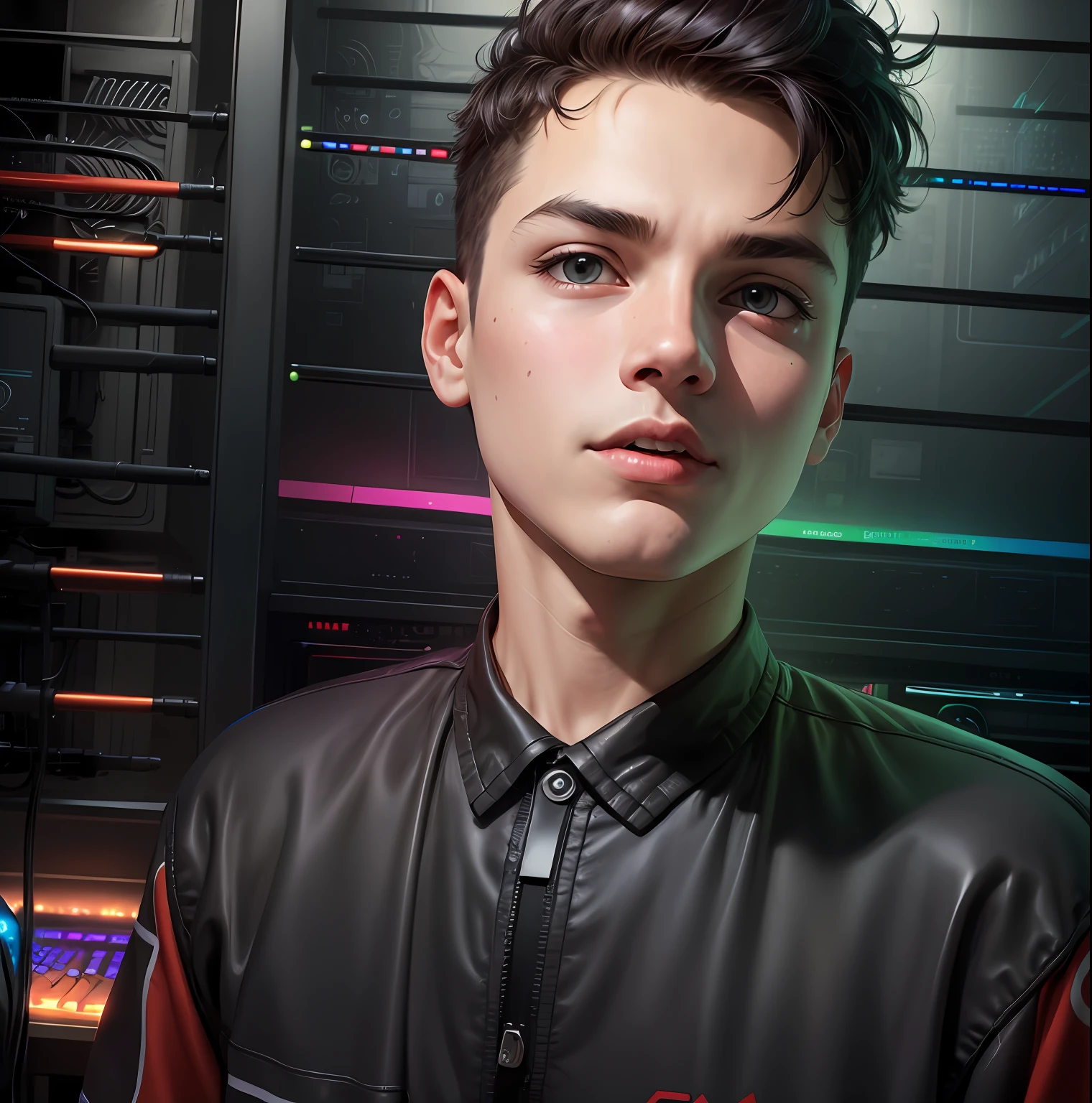 Change the boy background to a rgb gaming room