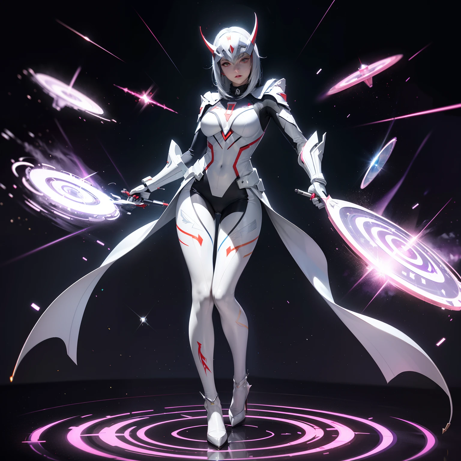 (full body:1.5),(1girl:1.3),(looking at viewer:1.4),(anatomy correct:1.45),(Wearing Printed Fantasy Ultraman tight and pointed high heels ,and Very thick Printed Pantyhose :1.35), (Light particle effect:1.3),(In pink | amarelo | blue colors| green color |red colors | white colors| black in color| purpleish color| greys| Beige| Flesh color 1.4),(Glowing eyes:1.3),(Large amplitude action: 1.3),(Accurate and perfect face:1.4),hyper HD, Ray traching, reflective light,structurally correct, Award-Awarded, high detal, lightand shade contrast, Face lighting,cinmatic lighting, tmasterpiece, super detailing, high high quality, high detal, best qualityer, 16k,high contrast,