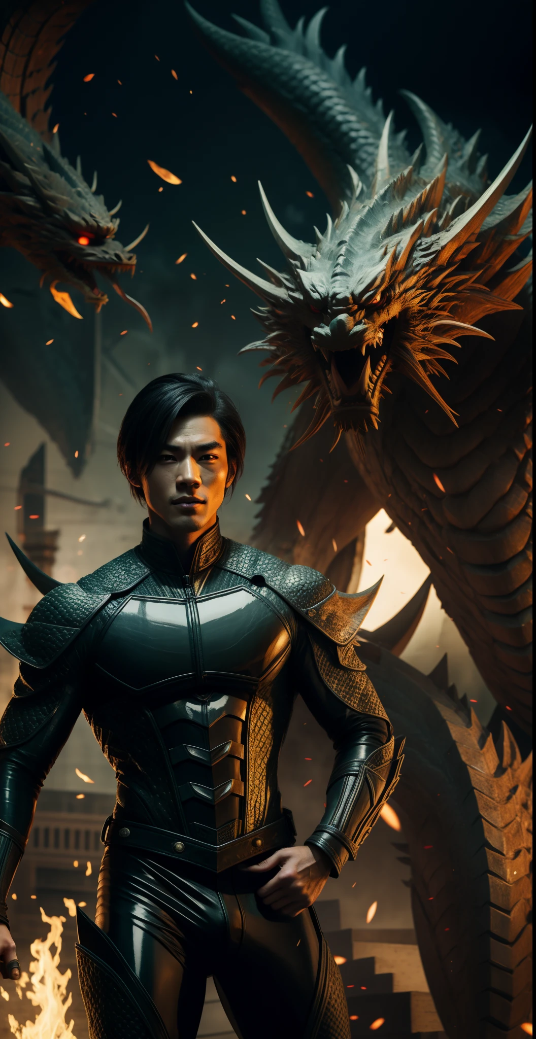 cool guy,23years old,Asian people,Works of masters,Best image quality,Higher quality,high detal,超高分辨率,8K分辨率,Exquisite facial features,Boy student,emaciated,Glowing eyes,short detailed hair,Hair details, ,[[Look away,Look to the side,Emphasize homosexuality and pay attention to every detail ,Open the combat suit,Rubber pants,the bats,((((Bulging crotch)))))