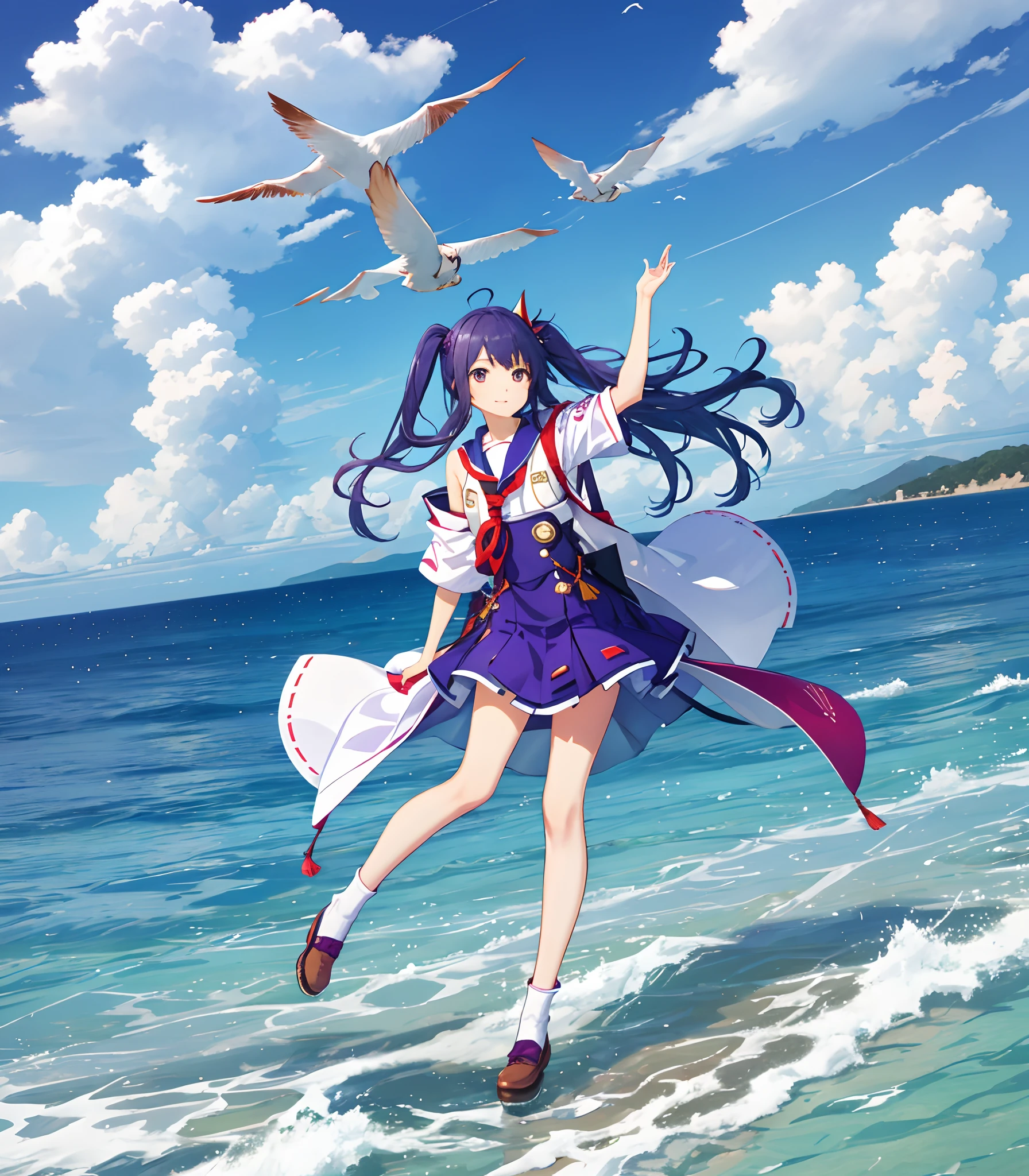 The other side of the sky，Mashiro Arisaka，Fly above the sea