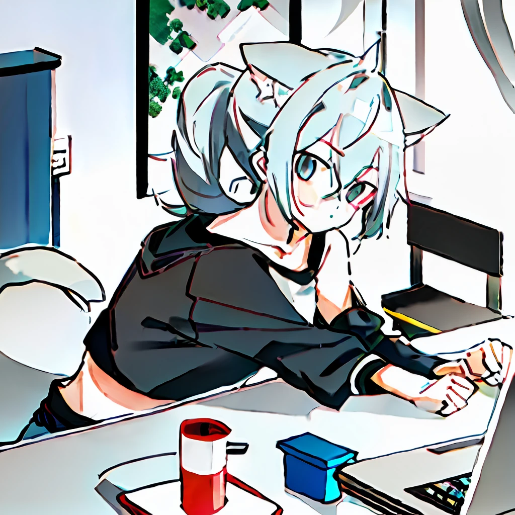 fubuki, 1girl, solo, dress, fur coat, green eyes, looking at viewer, Anime girl, 8K, best quality, perfect quality, gaming room, 1 girl, sexy, short hair, underboob, sitting on gaming chair, wearing a gaming headphones, holding a controller, looking sexy, thick, no panties, perfect ass, waifu, waifu material, fishnets, playing game, eating snack,