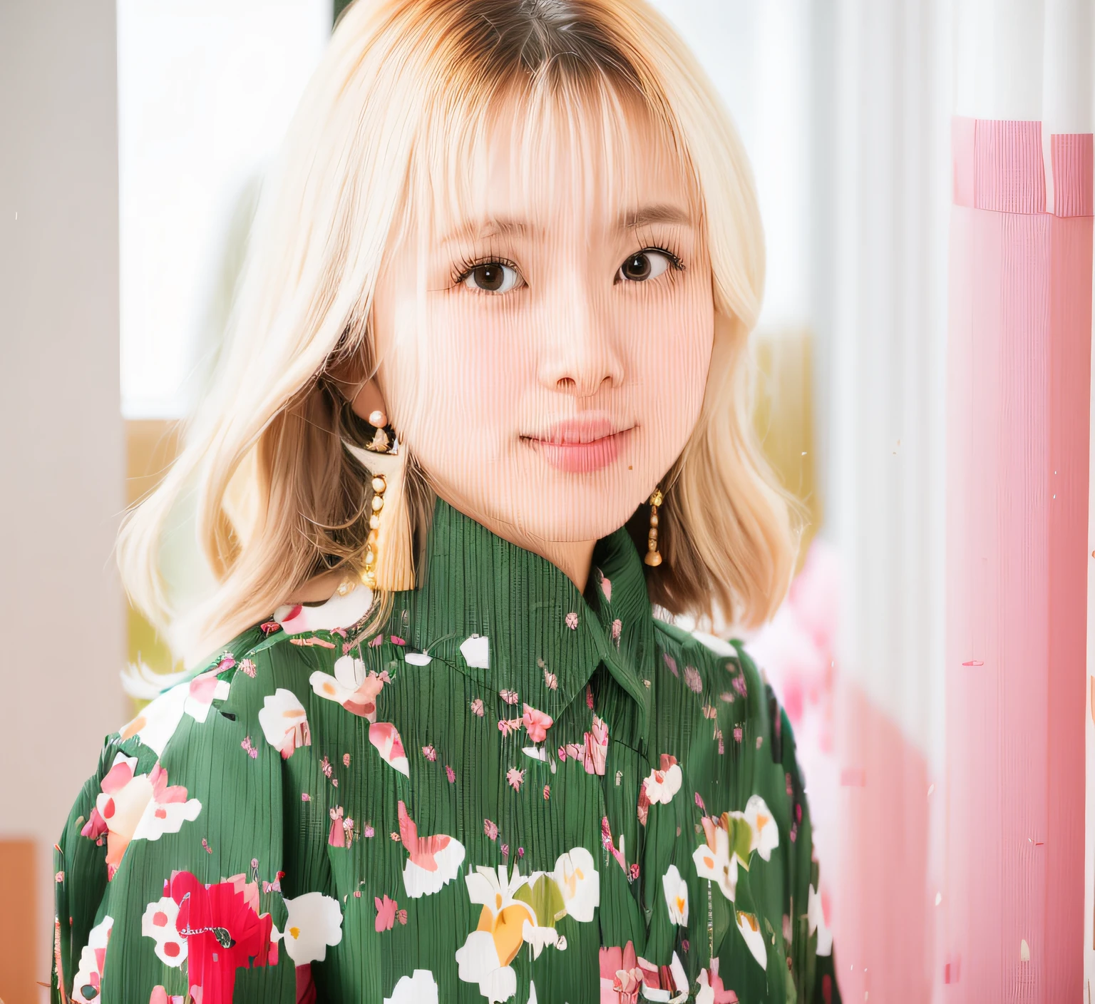 Close up portrait of woman in floral shirt, 奈良美智, Chiho Aoshima, chiho, Yuka Kazami, Shiori Teshirogi, macoto takahashi, nishimiya shouko, Chiho Ashima, Marin Kitagawa, maya takamura, photograph taken in 2 0 2 0