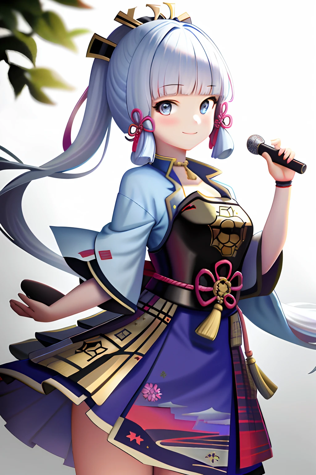 masterpiece, highres, best quality, 1girl solo, kamisato_ayaka, smile, kimono