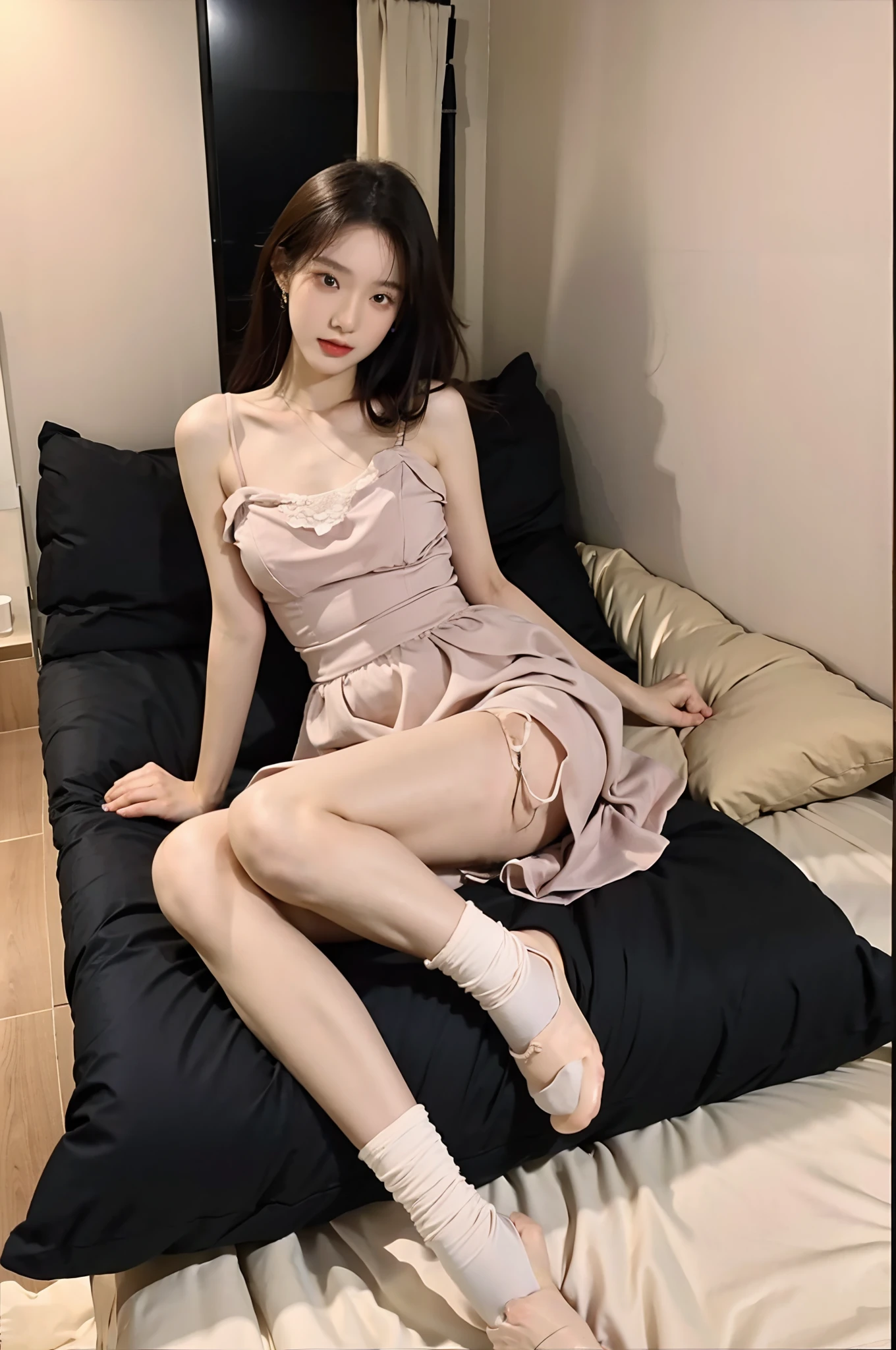 Best quality at best,tmasterpiece,超高分辨率,Textured skin,The is very detailed,awardwinning,high detal,(realisticlying:1.4),s girl,Juvenile,in a luxurious room