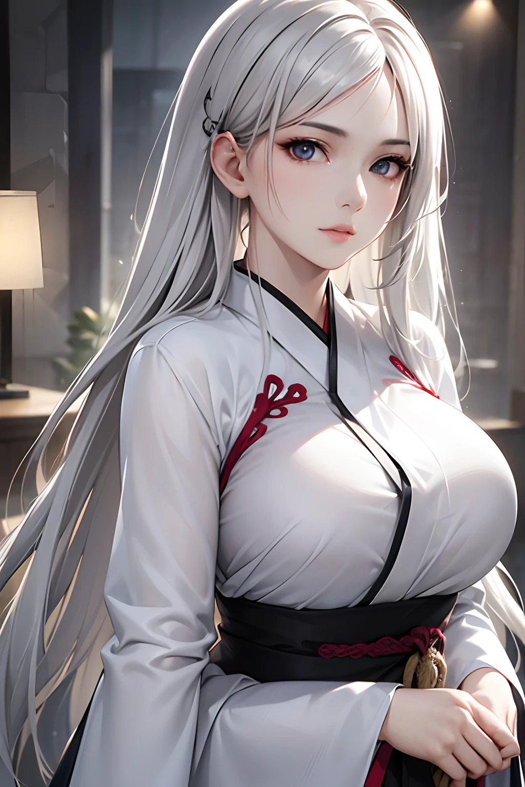 from behind,backwards,(leather boots,asymmetrical armor,(long embroidered white lace dress,see through,lift up the hem of the dress),silver hair,(ebony skin:1.2),(Thin type:1.8),(big breasts),(random hairstyle),(Highest image quality,(8k),ultra-realistic,best quality, high quality, high definition, high quality texture,high detail,beautiful detailed,fine detailed,extremely detailed cg,detailed texture,a realistic representation of the face,masterpiece,Sense of presence)
