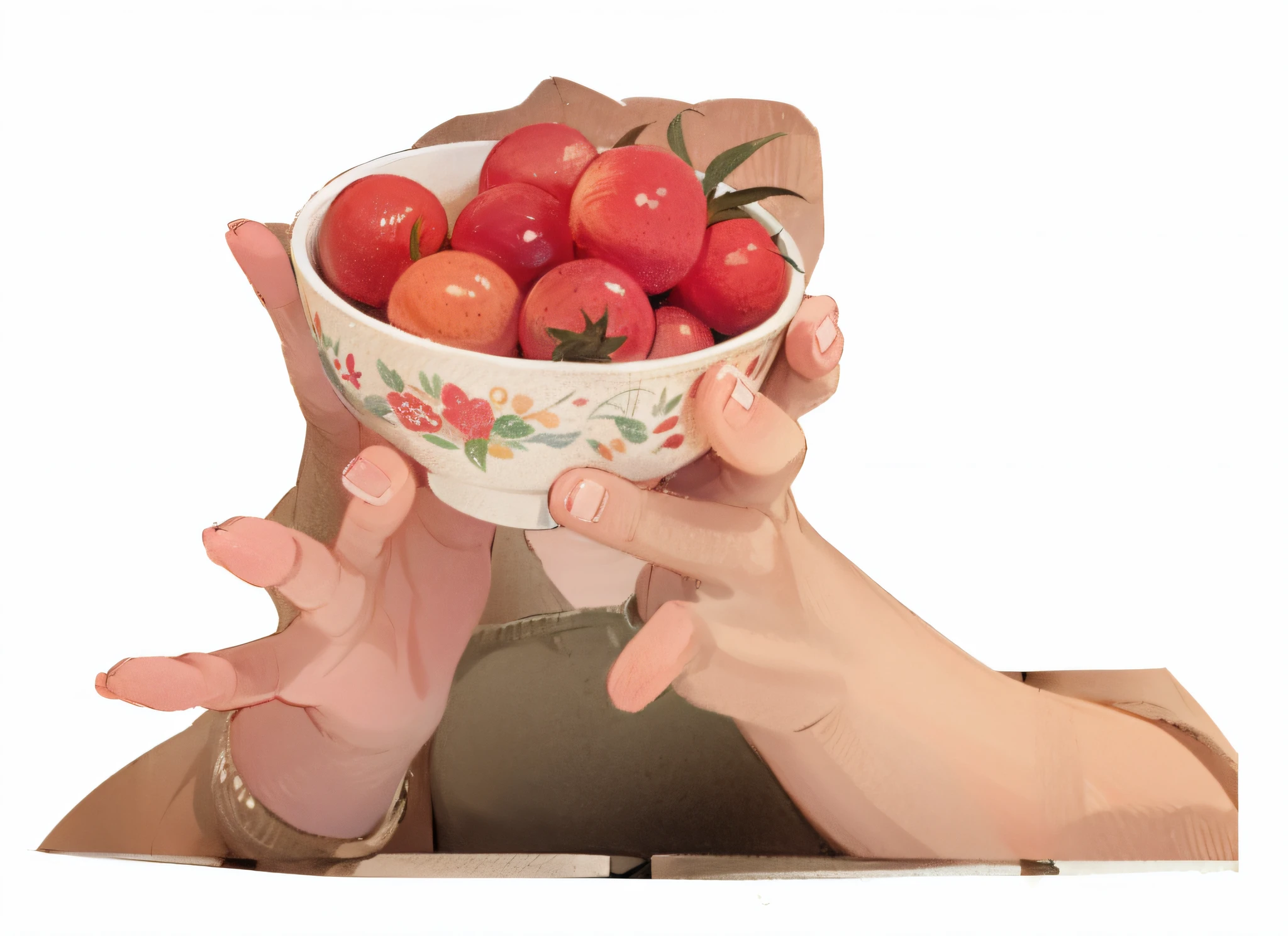 Hold the bowl in both hands
