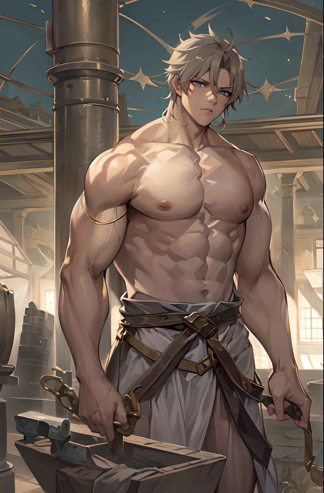 better eyes, blue eyes, best quality, tough expression,