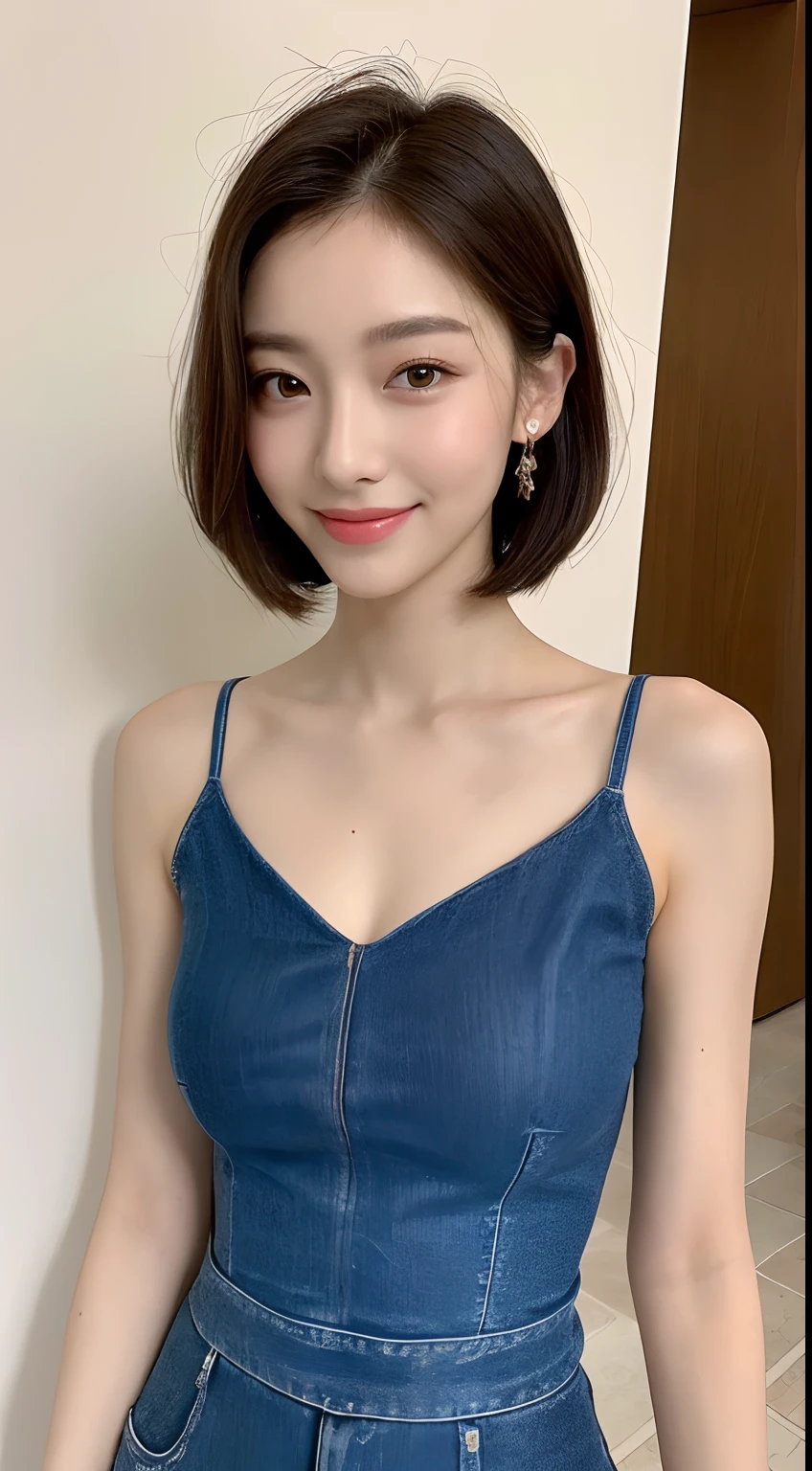 ((Best Quality, 8K, Masterpiece: 1.3)), 1girl, Slim Abs Beauty: 1.3, (Hairstyle Casual, Big Breasts: 1.2), Dress: 1.1, Super Fine Face, Delicate Eyes, Double Eyelids, Smile, Home