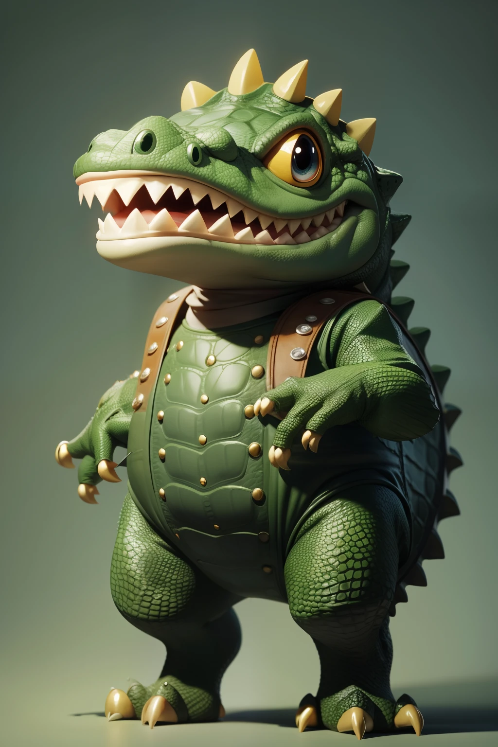 It's too hideous to make this crocodile cute and anthropomorphic
