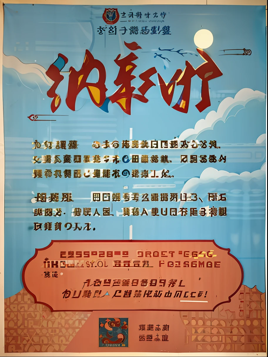 a poster，About the recruitment of the Organization Department of the School Youth League Committee，The background is light blue，The pattern is some ink-style peaks，Contains text：The Organization Department of the School Youth League Committee is a very rigorous department,It mainly assists the Youth League Committee in strengthening the ideological construction of Communist Youth League members、Organization building。