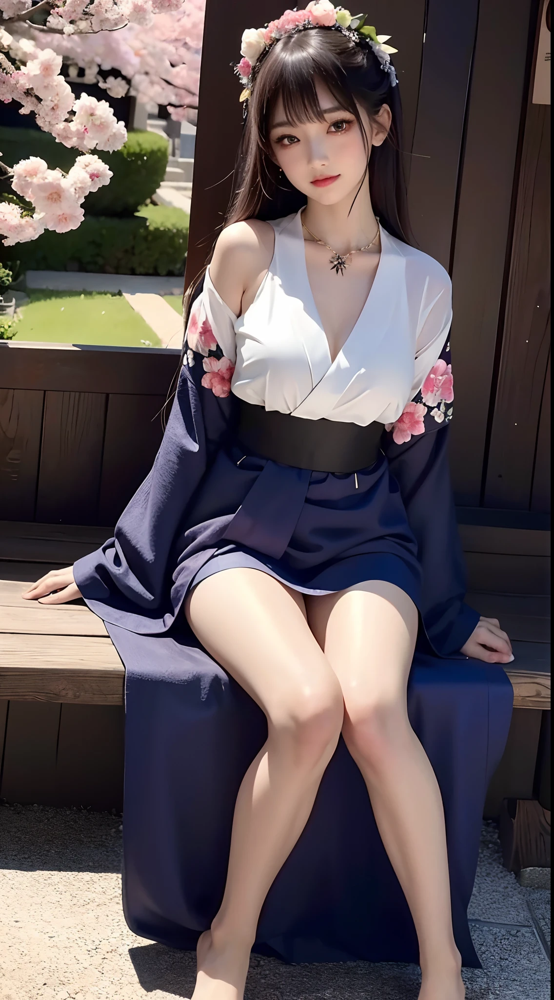 (masterpiece: 1.3), (Maximum resolution: 1.2), (Ultra HD TV: 1.2), Cinematic Light, 8K resolution, Detailed facial features , (Sharp focus: 1.2),Perfect Style, Beautiful Face, , Anatomically correct, Highly detailed face and skin quality感, Beautiful Eyes,Bright Eyes, Natural Cheeks, Glowing Skin, (Glossy Lips: 1.4),、 (A 恥ful expression: 1.2),Highly detailed face and skin quality, Natural Cheeks, , Glossy Lips,Exposed breasts、Looking into the camera、Spread your legs、、Shiny Earrings、Disheveled clothes、 woman,1 person、 dojo、,(Skirted and jinbaori:1.4)、、Small breasts、Healthy legs、Bare thighs、lean on the sofa with your knees raised、、露出したwoman器、nude crotch,nude hip,nude legs、、Gesture of covering the chest with hands