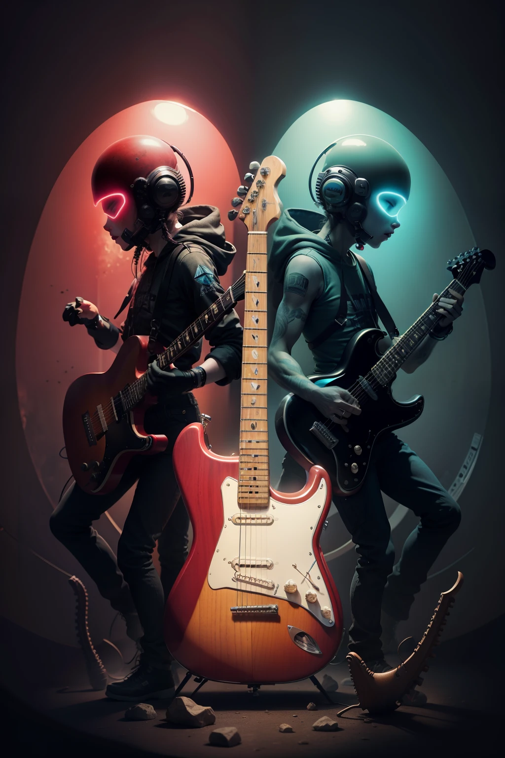 aliens play gitar