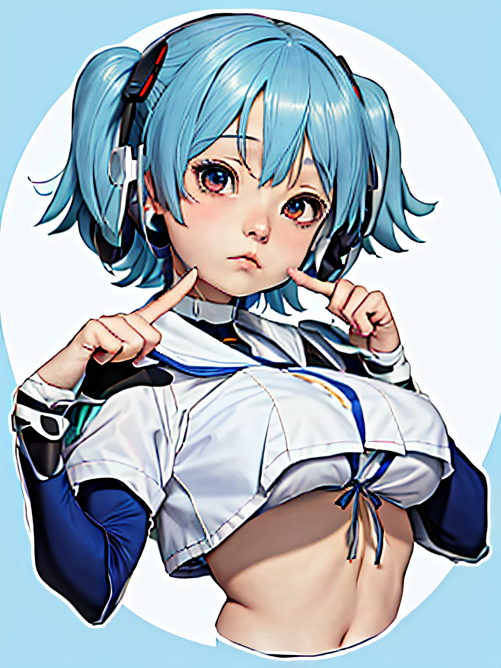 score 9, score 8 up, score 7 up, rating questionable,
detailed background,
shifty,
large breast, wide hips, shiny skin,
sweat, v arms, looking at viewer, squeezed breasts,