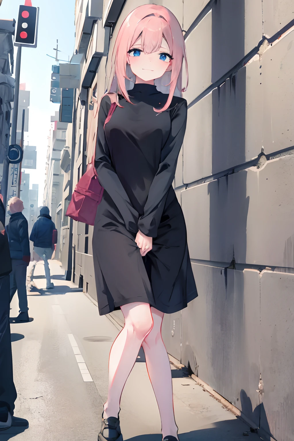 ((Best quality, 8K, Masterpiece: 1.3)), Focus: 1.2, Perfect body beauty: 1.4, buttocks: 1.2, ((Delicate hair)), (Sweater dress: 1.1), (sports cars, street: 1.2), Highly detailed face and skin texture, Fine eyes, Double eyelids, Whitens the skin, Smile, Wearing...