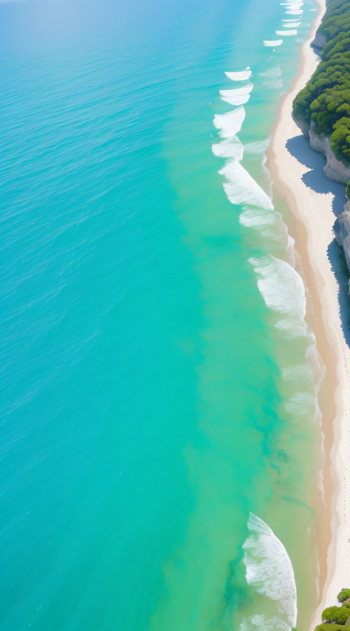 Turquoise green color,Simple,Mare,gulf