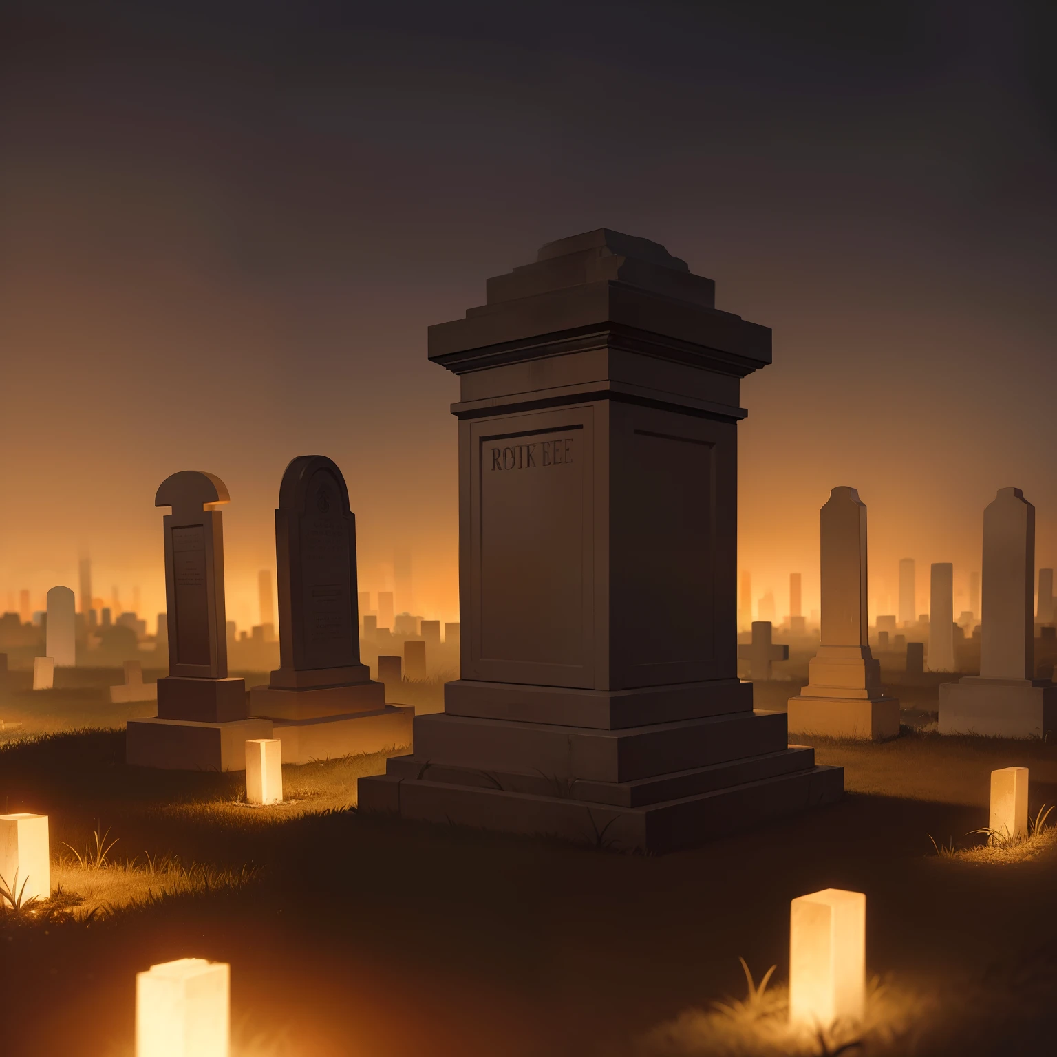 Cemeteries at night bones