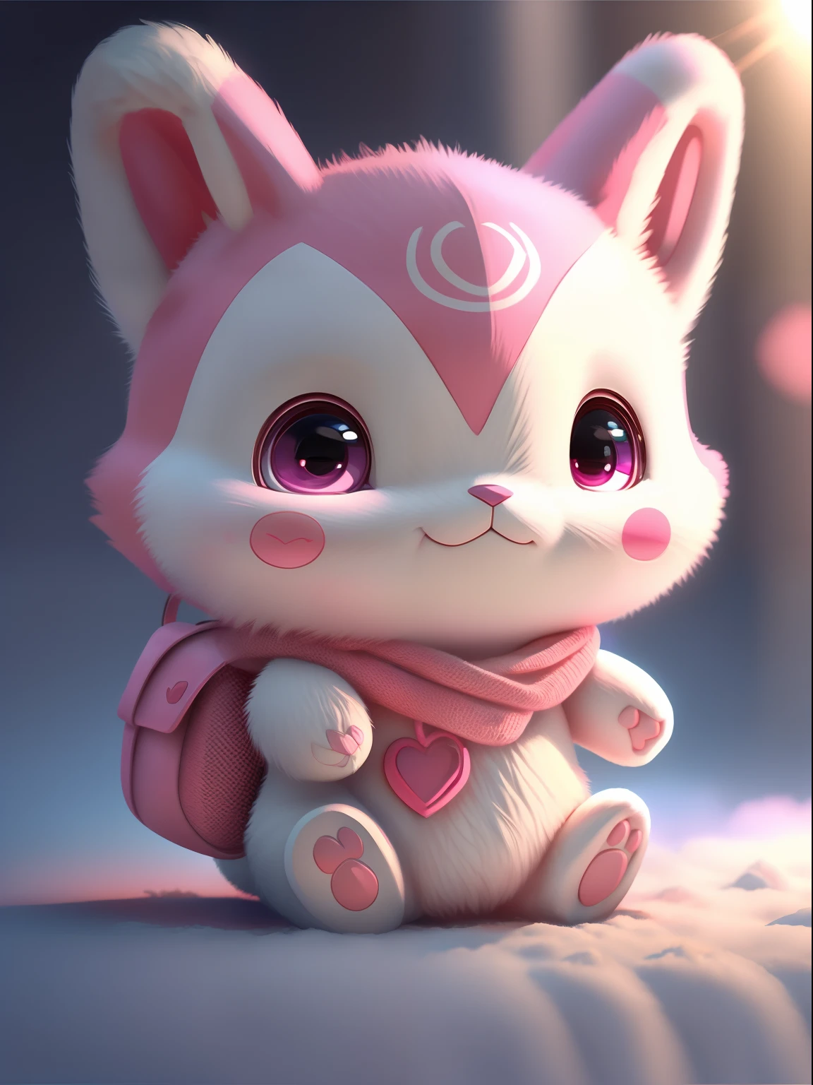 Pink mascot, with eight uprising cultural characteristics, distinctive characteristics, rich connotation Jiangxi city IP has unique creativity and design, in line with the characteristics of the times Cute image, great affinity and communication Cute little animals Furry, anime, contemporary art, UHD