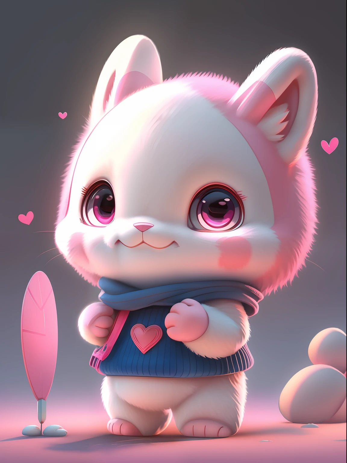 Pink mascot, with eight uprising cultural characteristics, distinctive characteristics, rich connotation Jiangxi city IP has unique creativity and design, in line with the characteristics of the times Cute image, great affinity and communication Cute little animals Furry, anime, contemporary art, UHD