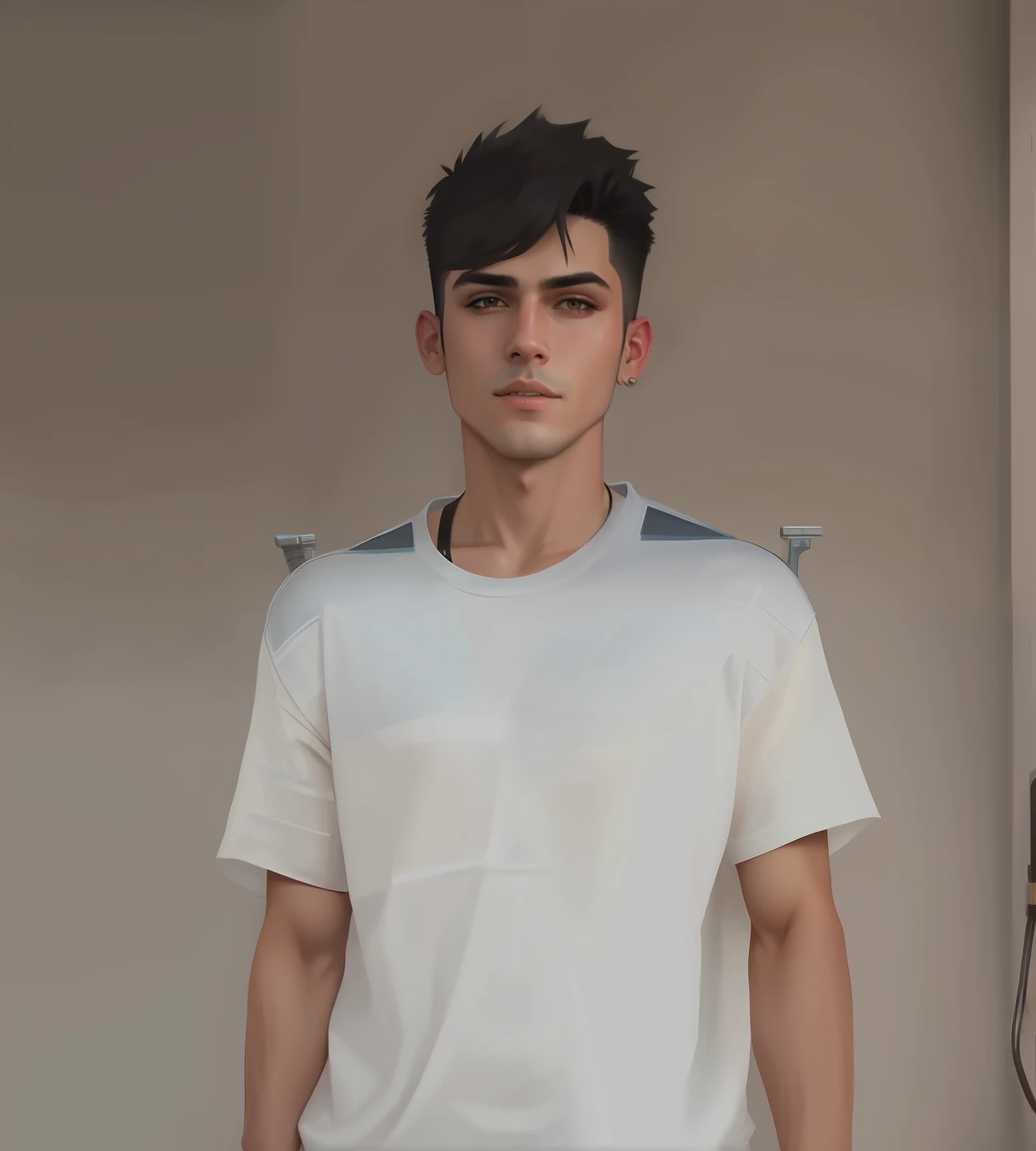 Change background cyberpunk handsome boy, realistic face, 8k, ultra realistic