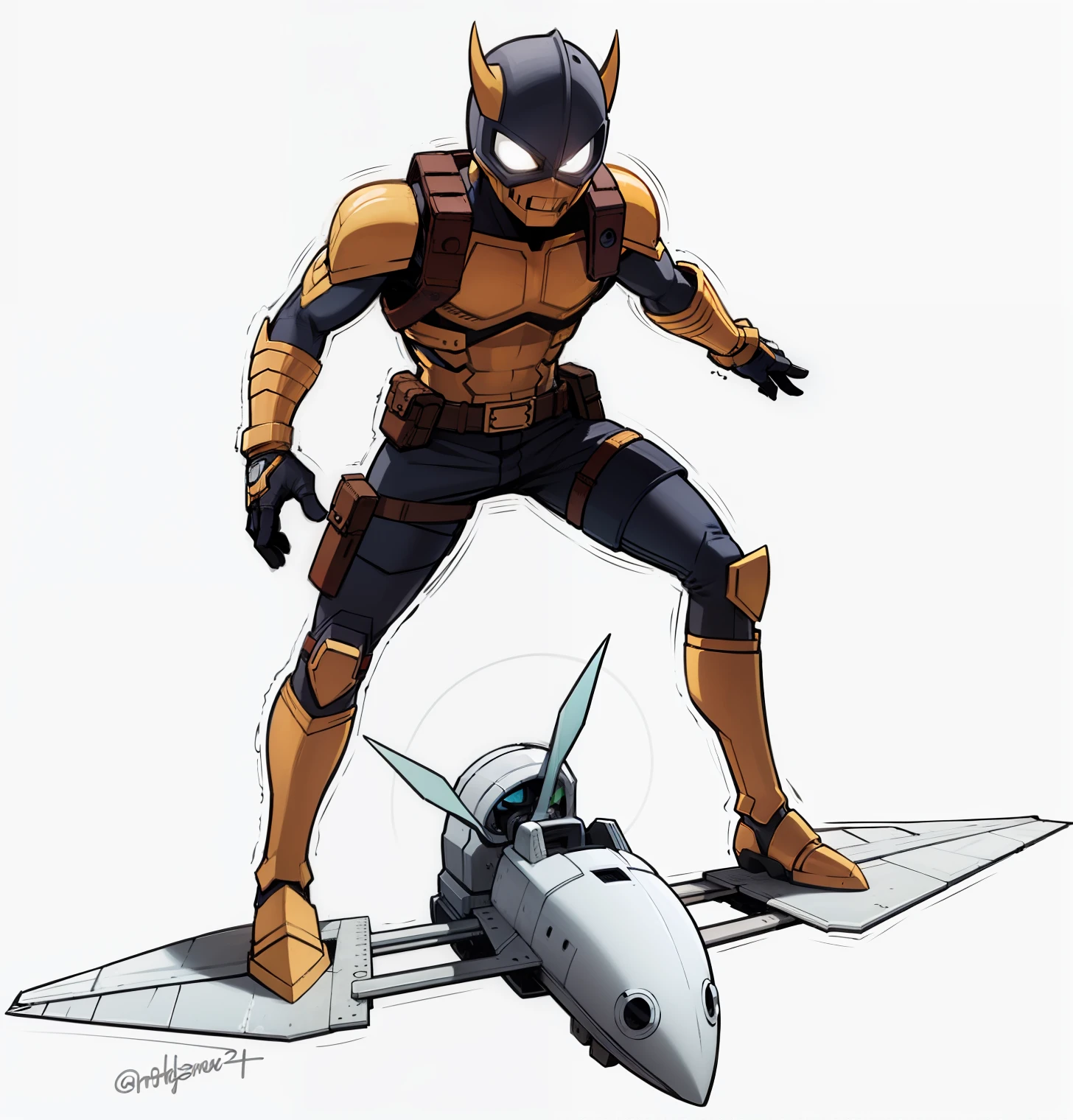 My Hero Academia style, anime boy, male, young male, trending on artstation pixiv, (full body shot:0.5), Masterpiece, fullbody suit, Hero costume, Head Covering, Helmet, Face Covering, Mask, Perfect Anatomy, Super Detailed, Hobgoblin, Marvel, air glider, Green Goblin Glider, Glider,