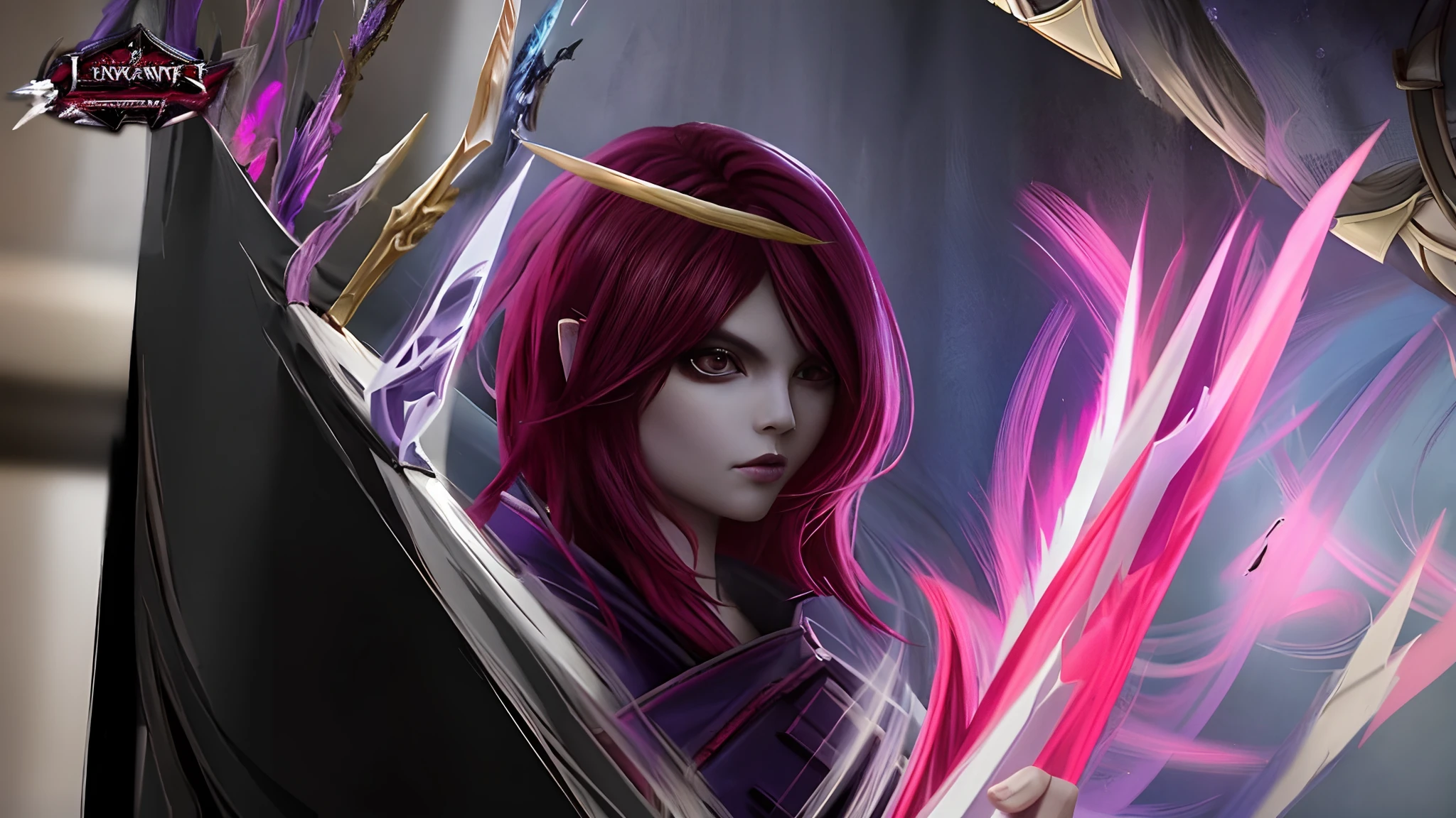 Anime - style artwork of demons with swords and demons with swords, league of legends art, league of legends splashart, league of legends splashart, league of legends style art, Splash Art, league of legends art style, league of legends character art, League of Legends concept art, league of legends arcane, Official Splash Art, league of legend illustration