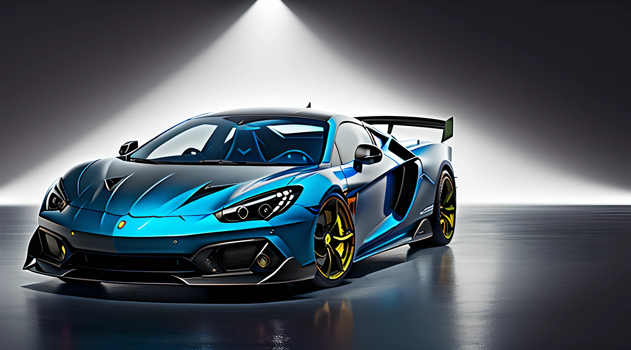 (Solo:1.3), purpleish color, (Purple supercar:1.3), Concept car, best qualtiy, (tmasterpiece：1.3), （realisticlying：1.37）, ultra - detailed, one color background, A high resolution, 128k, (in a panoramic view:1.5), god light, (Negative space:1.5), Cinematic lighting, ccurate