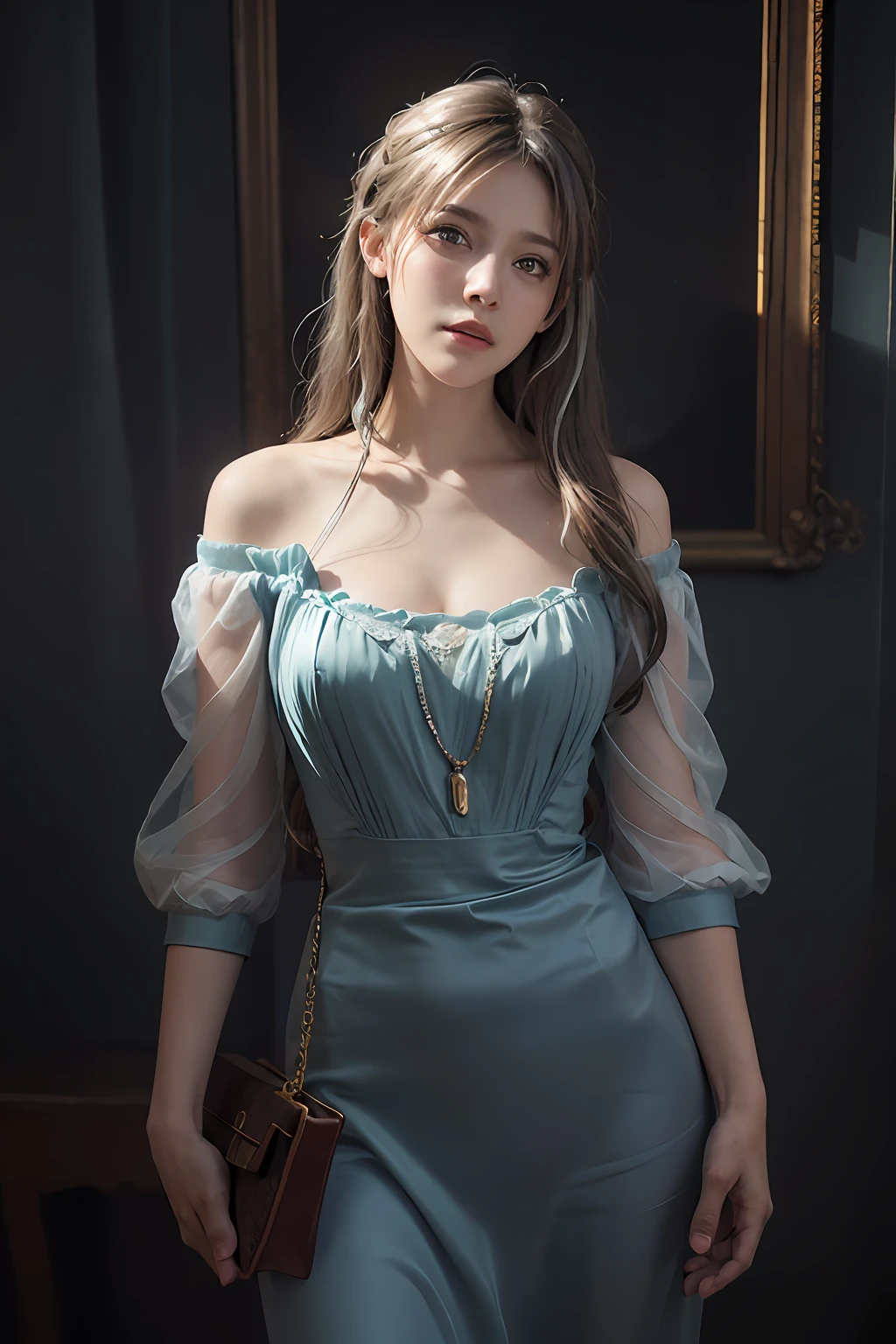 masterpiece,Highest image quality,Super details,best quality ,extremely delicate and beautiful, Very detailed,best quality, official art, Extremely detailed CG unified 8k wallpaper, Ana de Armas portrait photo, Blonde hair with black pupils,shiny skin, (beautiful eyes:1.1), beautiful skin, big watery eyes,(detailed lighting:1.2), (Beautiful and detailed light:1.3), Beautiful black maid outfit,, beautiful breast balls, The most perfect breast ball shape,firm breast balls,Deep cleavage,Naked of breast,complex, digital drawing, Smooth, sharp focus, end of the world, epic reality, (high dynamic range:1.4), (pastel colors:1.4), Revelation,Bright colors, night, screen space refraction, (intricate details, Super detailed:1.3), art station, lens, vignette, complex background, buliding,Beautiful smile,sexy dimples,sexy and sultry,Happy,The most beautiful look,Detailed moon background,Dreamcatcher earrings,The best look,Black lace hollow dress,(Hollow dress of various colors lacks color,Black,white,pink,purple,Red,blue,Orange,green,Cyan,),