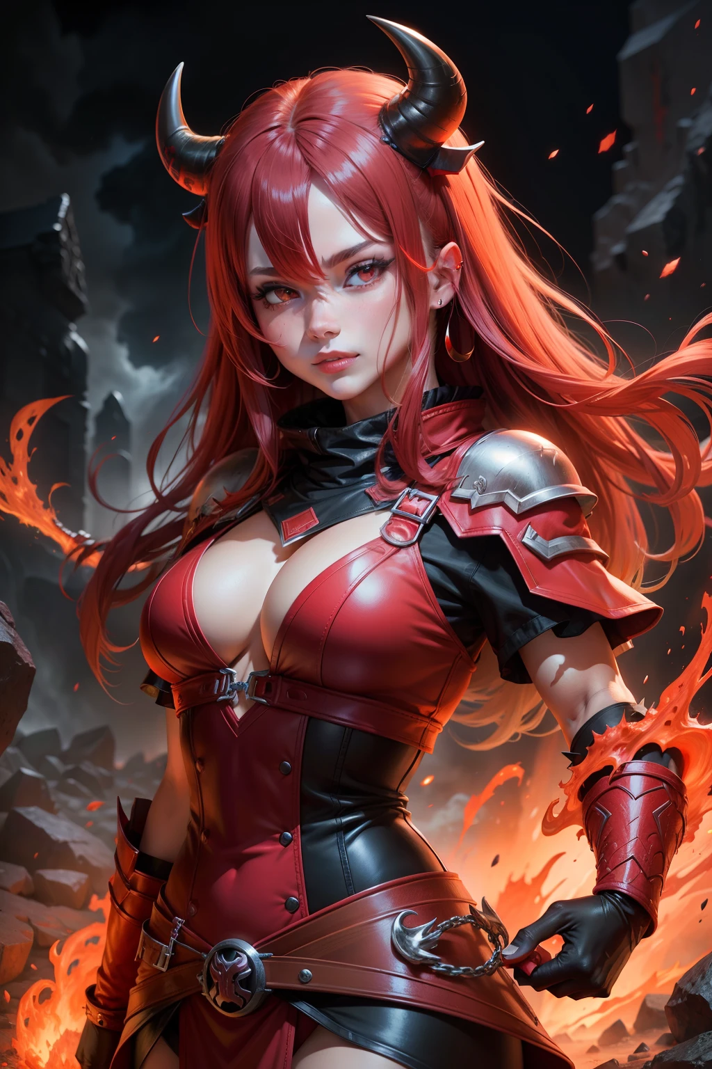 Bull Head High Resolution Hell Magma Front Fantasy Crimson Mist
