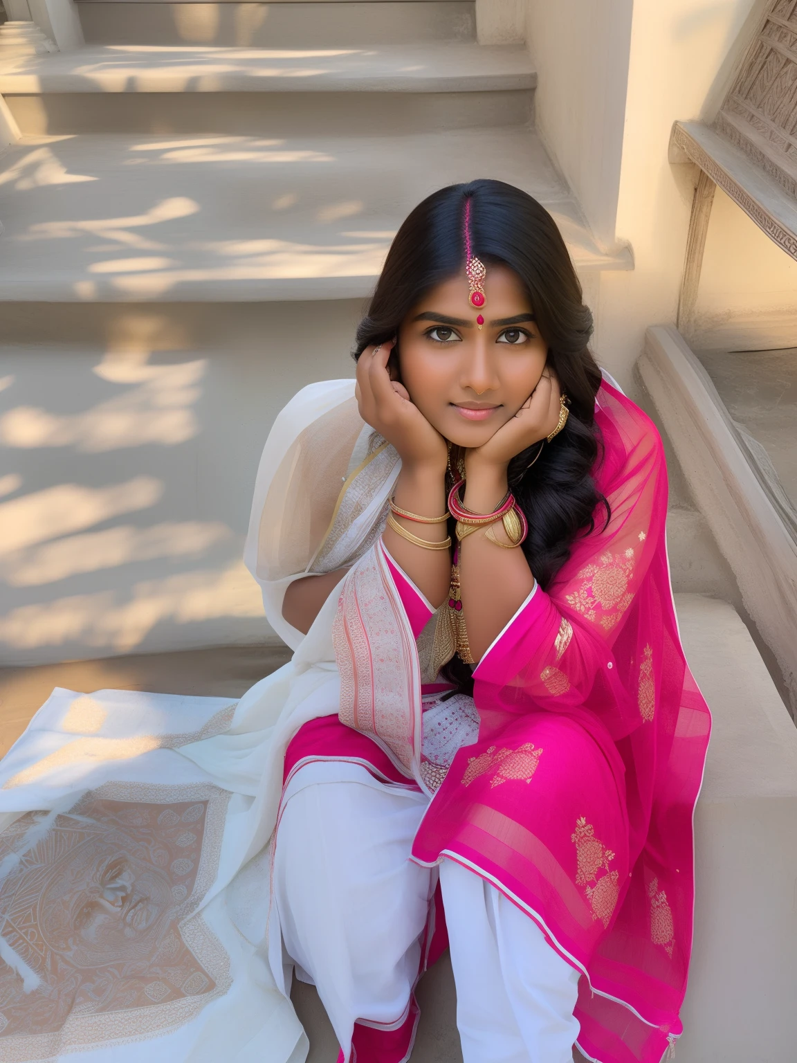 Maintain ultra real white screen original indian face