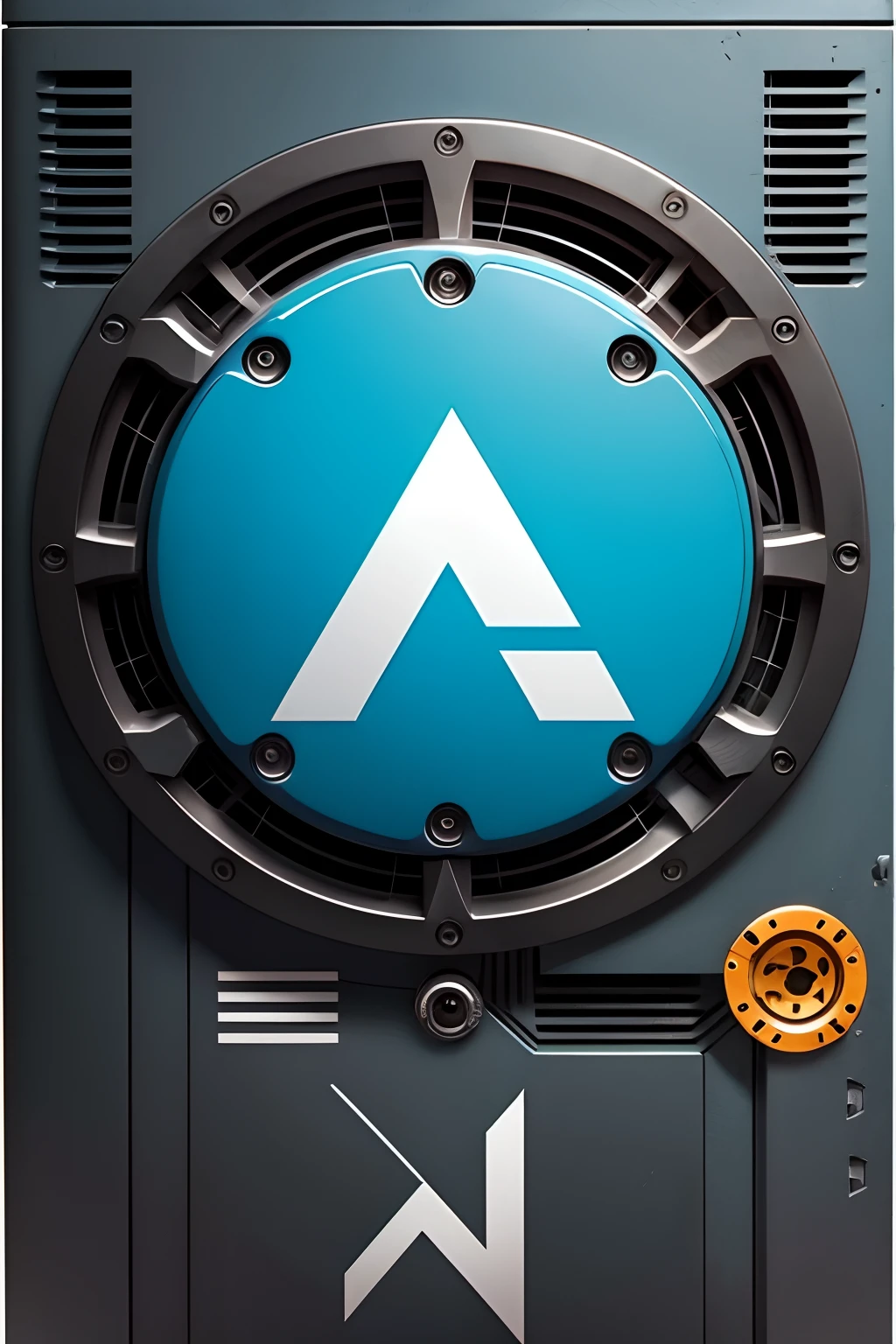 Minimalist logo as a symbol (ai) or that contains the name Alexandre informática for IT maintenance companies, Logo