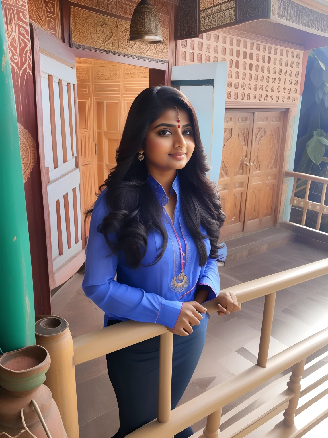 Beautiful background with maintain ultra real indian face