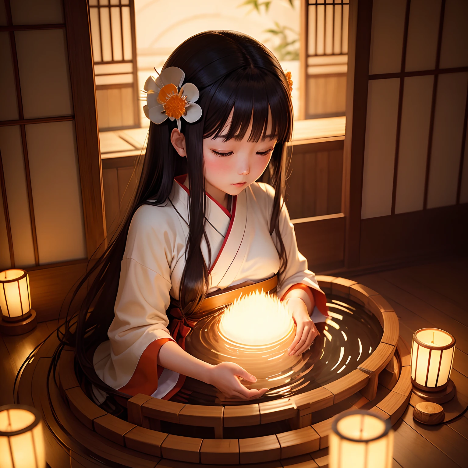 Where Kaguya-hime is born shining out of bamboo、Taketori Monogatari --auto