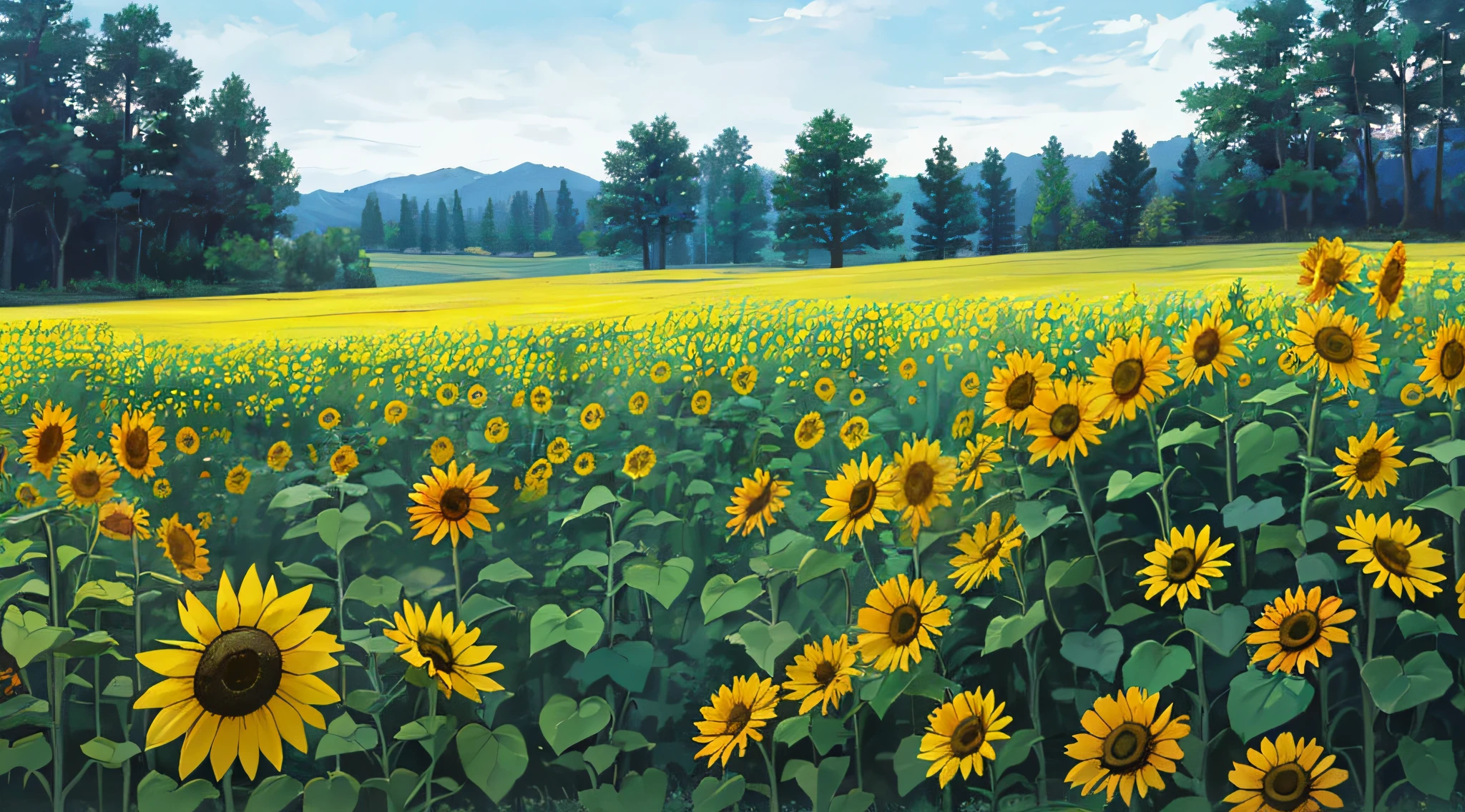 ((masterpiece)), (8k, high_resolution),(best quality), meadow, field, large field, meadow flowers and grasses, landscape, juezlude, dusk, no sun, twilight, summer, Kyoani Haruh style, meadow blue and red flowers, poppies, no sunflowers, no trees, no forest, only meadow