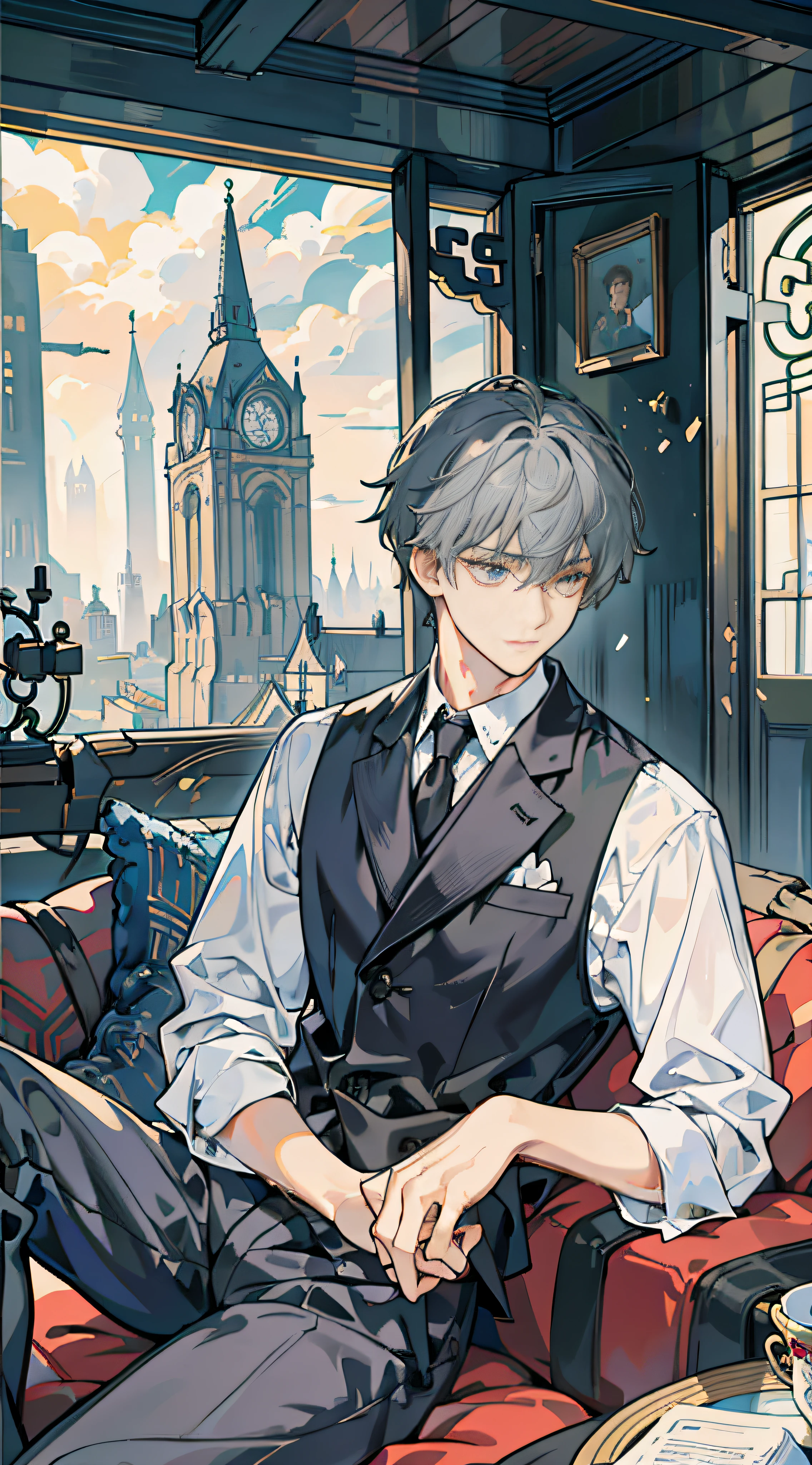 Slightly muscular arms,Good-looking and articulated hands,Fingers crossed with both hands,Lazy