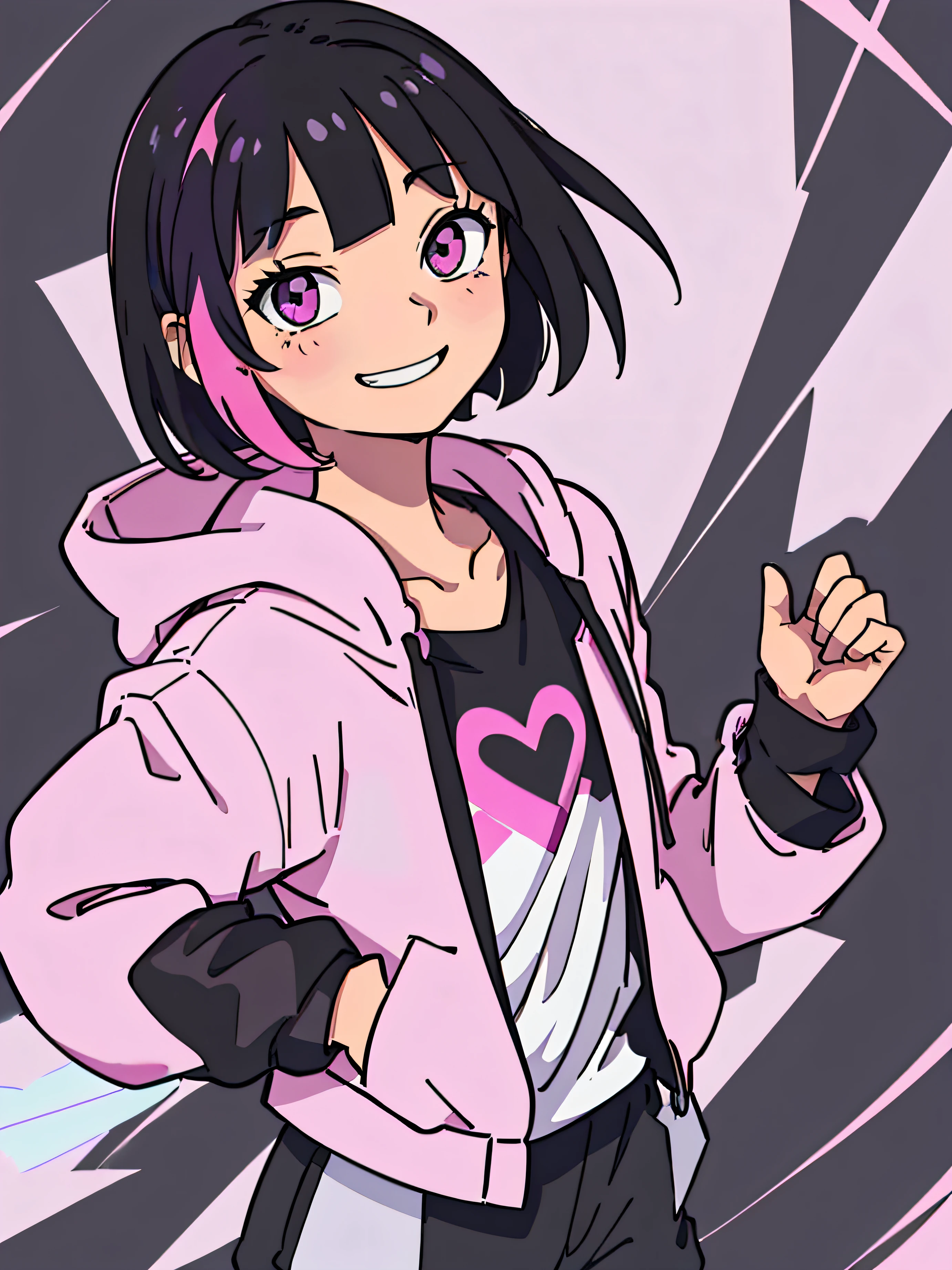 A pink-haired