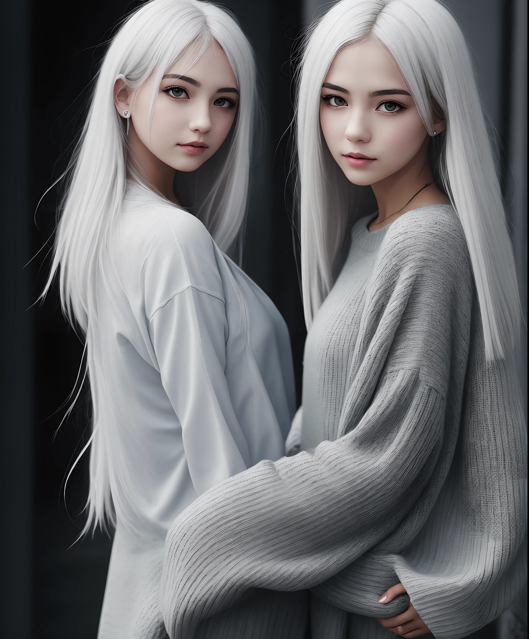 White-haired girl