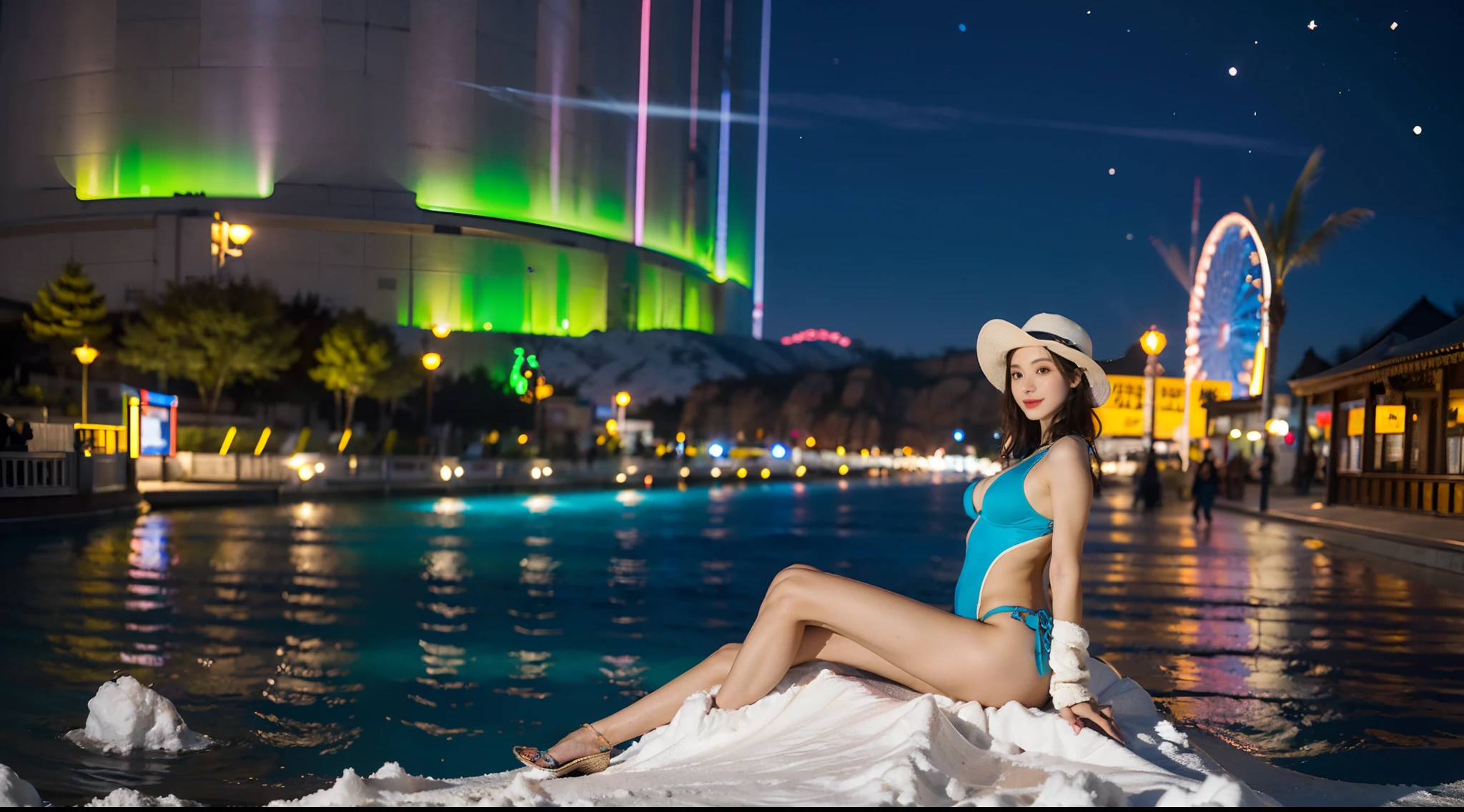 Ultra-grand scenes,The ultra-wide-angle lens captures the appearance of the adventurer girl on location。The super greasy colorful Leica bodysuit allows adventurers to always quickly change their outfits for the scene,And the change in clothing does not affect the display of her physical characteristics。The adventurer's extremely tall body has a tight and extremely concave S-shaped curve,Her muscles are tight and her lines are slender, resulting in extremely exaggerated visual effects,The sternum of the adventurer mother narrowed and tightened,Abdominal coarctation and tightening,The waist narrows and tightens,The waist and abdomen are elongated and the chest and crotch are shortened to accentuate the slender line of the waist and abdomen,And make her K-cup teardrop-shaped super-large breasts tightened by the equipment straps。The adventurer's crotch is delicate and dexterous,But the buttocks are muscular,The silhouette is quite upturned,Her physiology will hold up the tights and tighten them。The adventurer's length is 67 percent taller than the bursting long legs%,The length is even taller than a normal person,And the hips and legs have round and beautiful lines。With tough and coquettish facial features, she is always as cheerful as the sun,Skyscraper Heels, a multifunctional off-road style with a strong sense of technology, was stepped on by her,Sometimes only her graceful figure can be seen,But her eyes shining like flame were always bright,She wears delicate and practical field gear on her hands, feet, wrists, neck and shoulders,The high-tech detection equipment flashes a variety of cue lights and neon-like information light screens,Let her always be surrounded by a charming colorful brilliance。Use Midjourney's advanced stroke tools and color palettes, as well as tools like texture packs and model packs, to create special bodysuits that inspire adventurers,While having good performance,Reflect the unique physiological characteristics of the adventurer in different