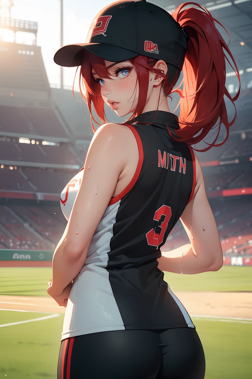 score_9, score_8_up, score_7_up, score_6_up,floox style,surtr, arknights, red hair,big breasts, sagging breasts,, , , collarbone, , , jacket,lips, , open clothes, open jacket, purple jacket, purple track suit,, shiny, shiny skin, sportswear, , steam, steaming body, sweat,, track jacket, track pants, track suit,,, outdoors, (bare shoulders:1.2), jacket get down, , pov, ,1boy,blowjob, light-skinned male, long hair, horns