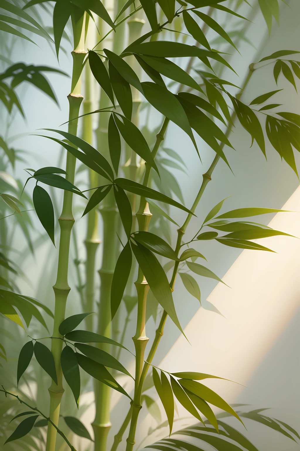 Ink painting Bamboo Dense bamboo Tall greenery