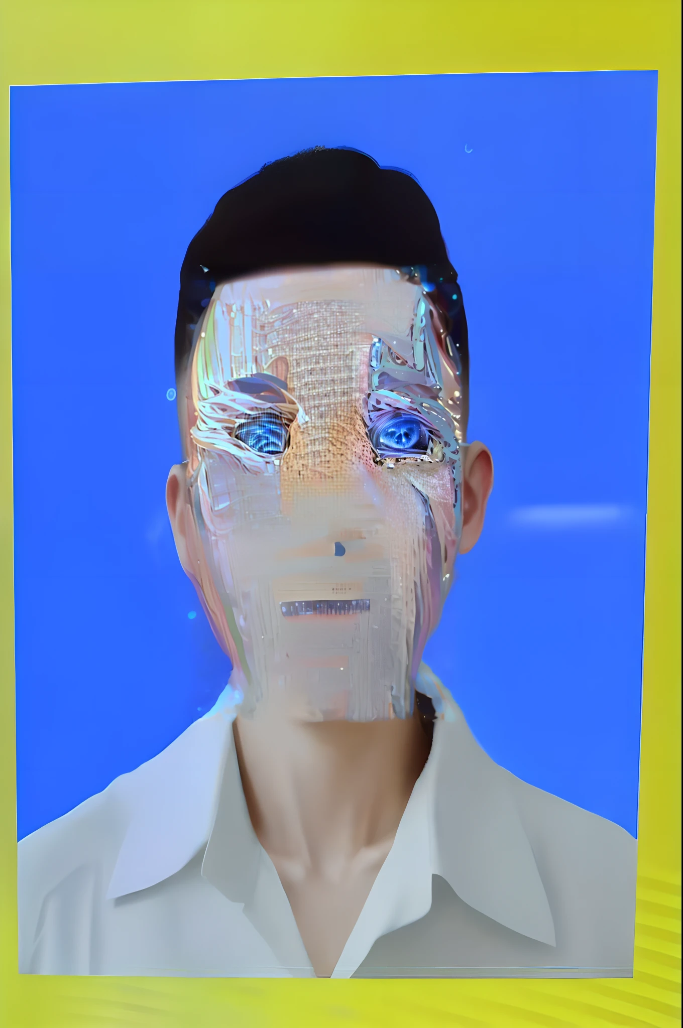 (Masterpiece:1.2, Best quality), (Very detailed face, Real picture, Realistic skin, Realistic body, Intricate details), Solo, Casual,Eyes Cyberpunk