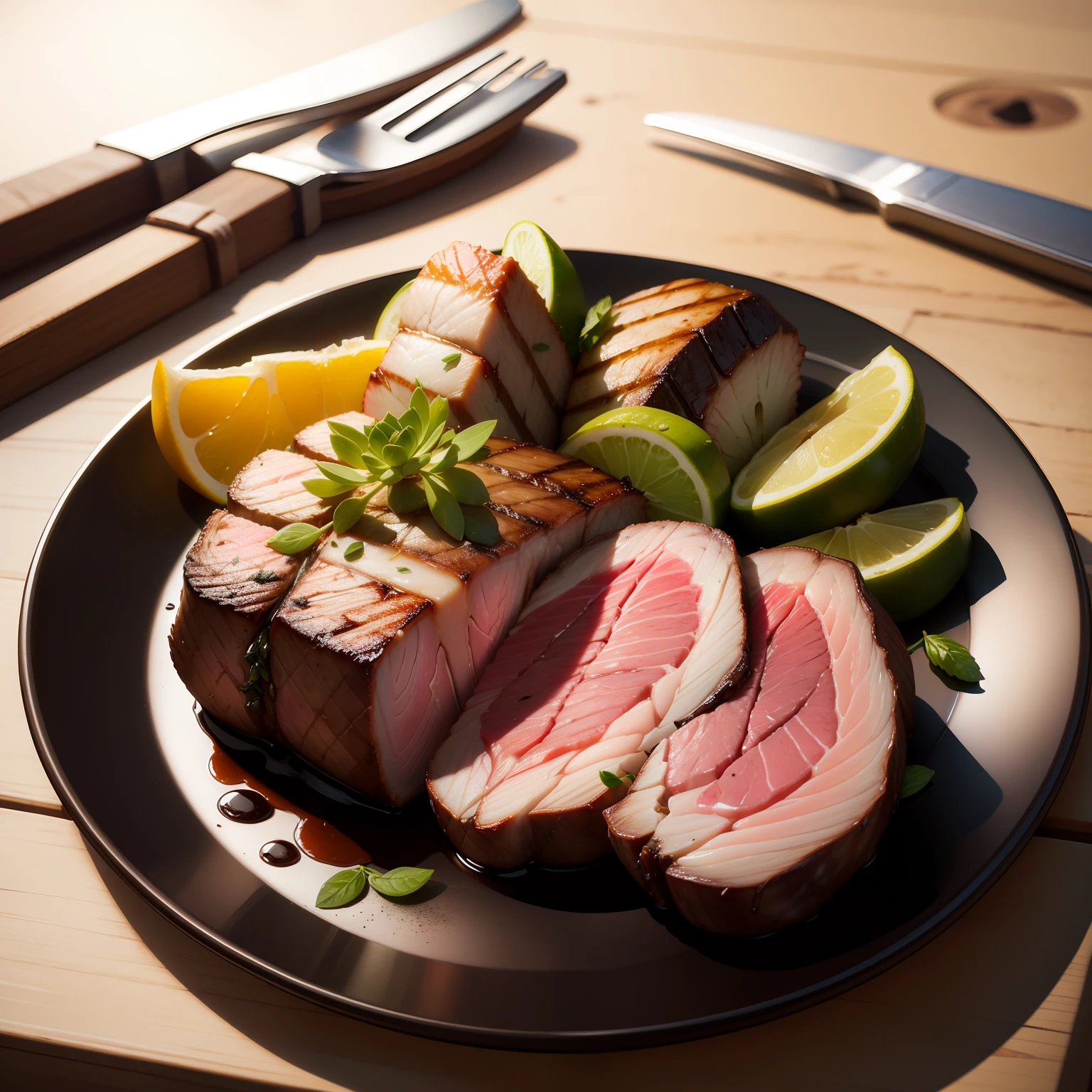 Succulent fillet steak and roast vegetables,  a stock photo, art photography, 8k raw, best quality