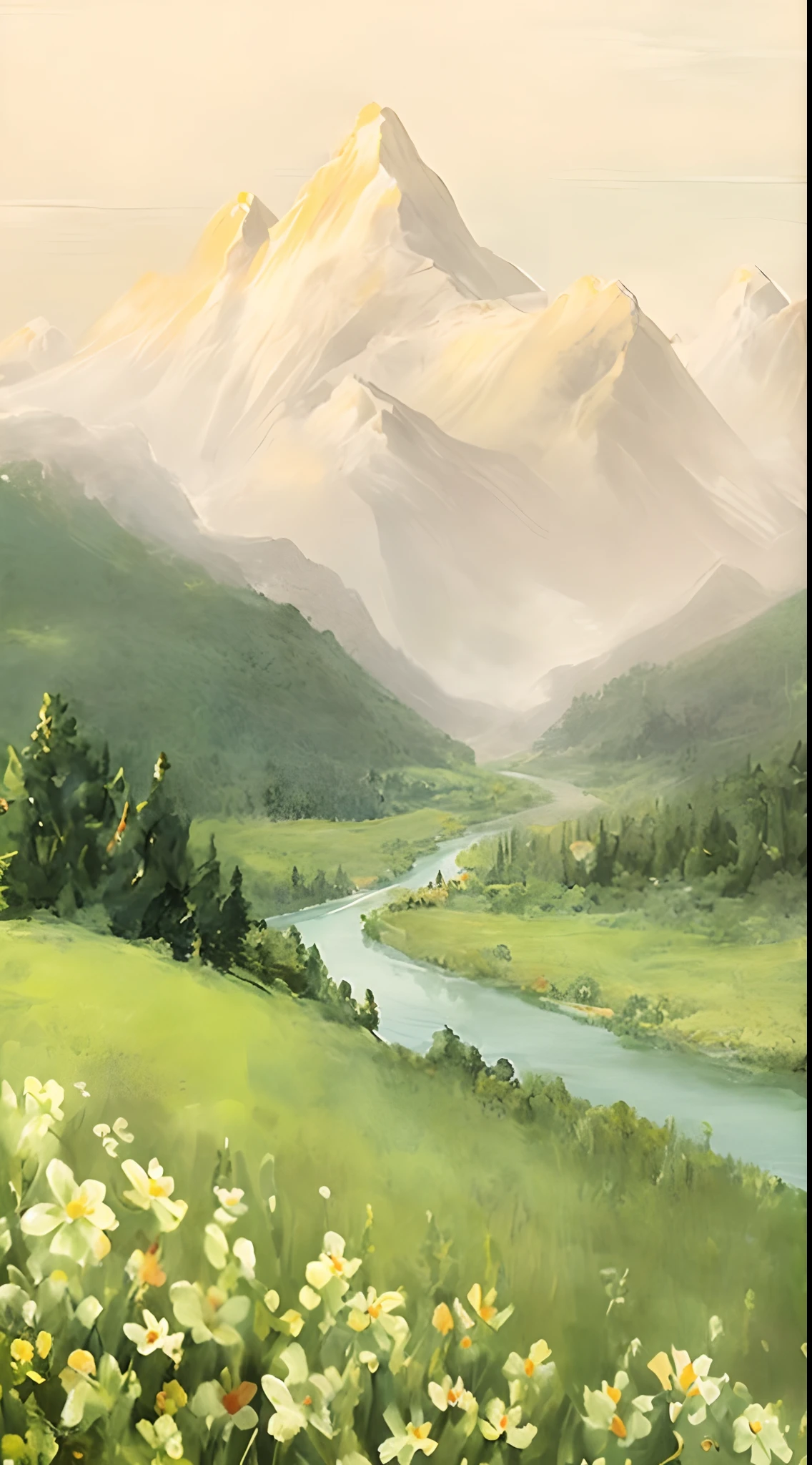 Landscape oil painting