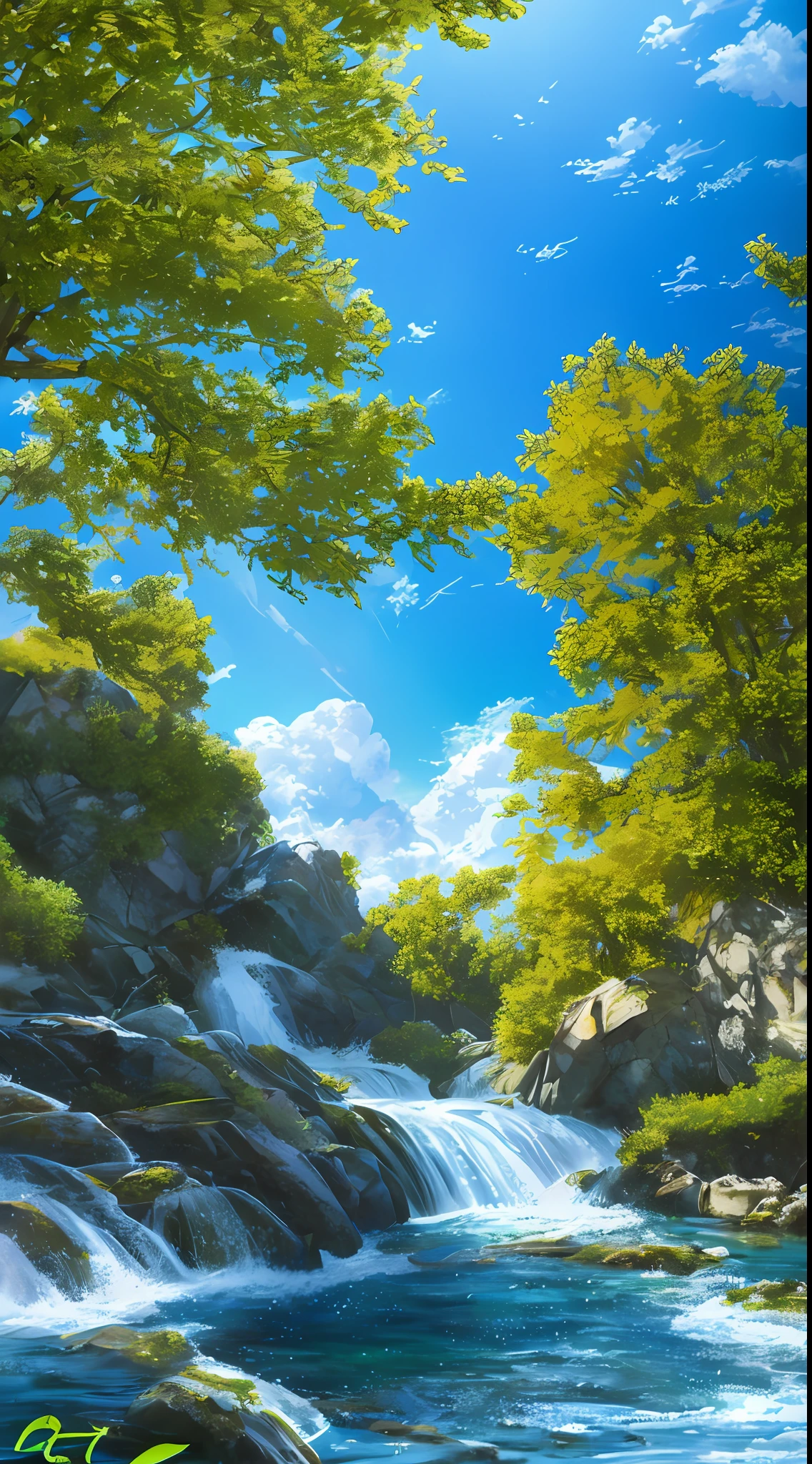 water, Wet, spatter, Liquid, Sunny, day, Blue sky, Clouds, Nature, setting in nature, (Character focus:1.1), Sharp focus, Realistic, Highly detailed, Ultra detailed, Best quality, Highest quality, Realistic lighting, ultra - detailed, hyper photorealism, greg rutkovsky