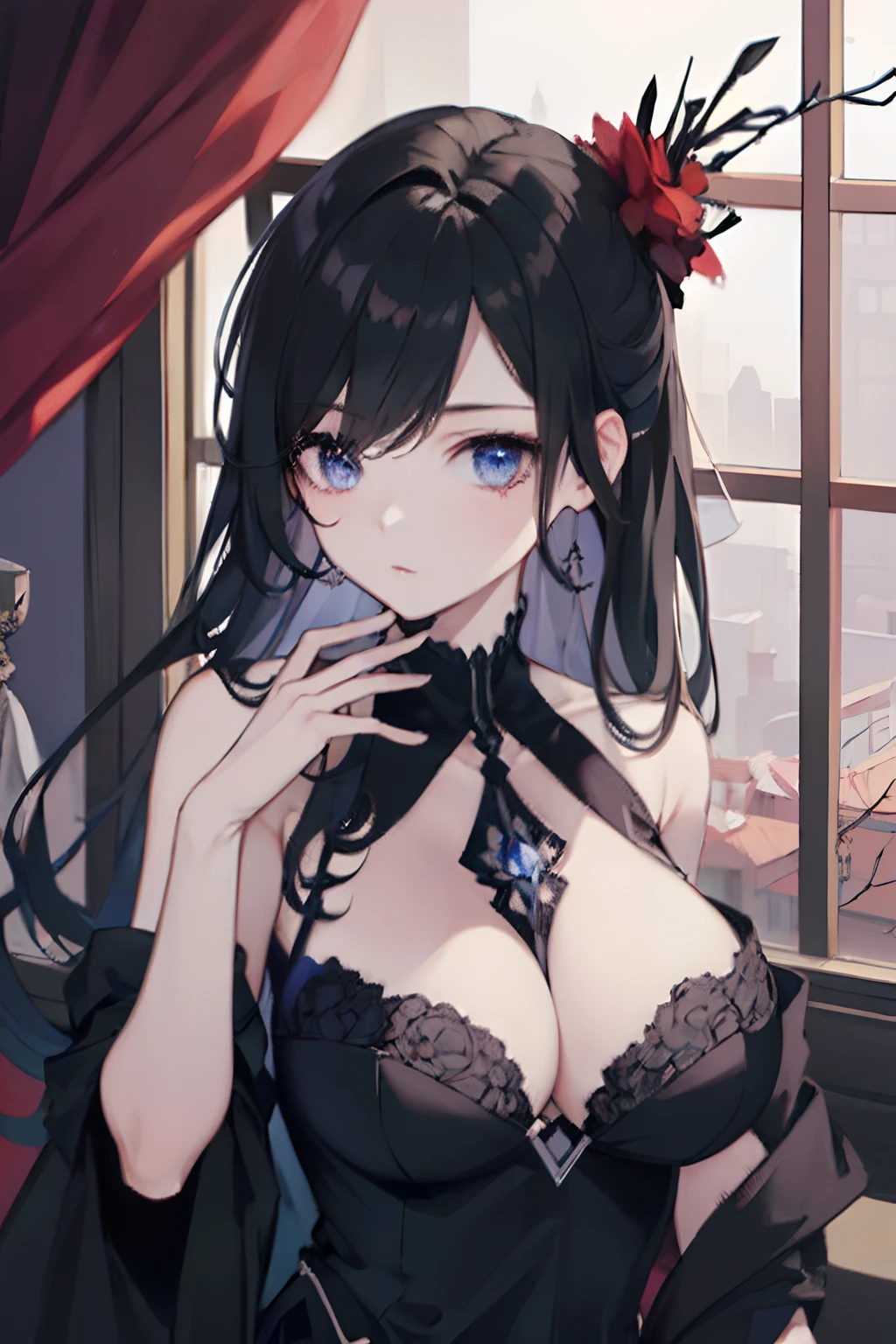 ((Masterpiece, side-lighting, fine detailed beautiful eyes: 1.2)), Ultra-detailed, 超高分辨率, Professional lighting, High-quality cosmetics, Beautiful detailed eyes, Sexy,