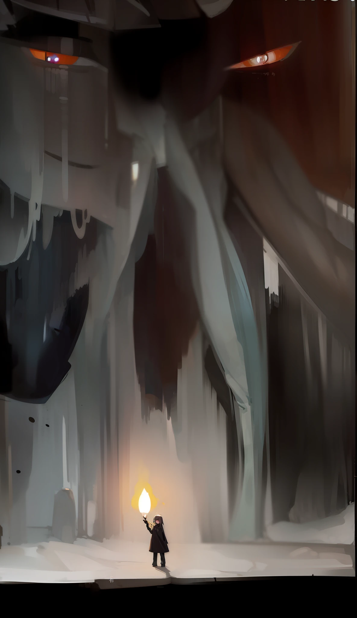 Darkening of eye color，The pupil becomes an  pupil，The villain in the middle adds details，Keep the original style。