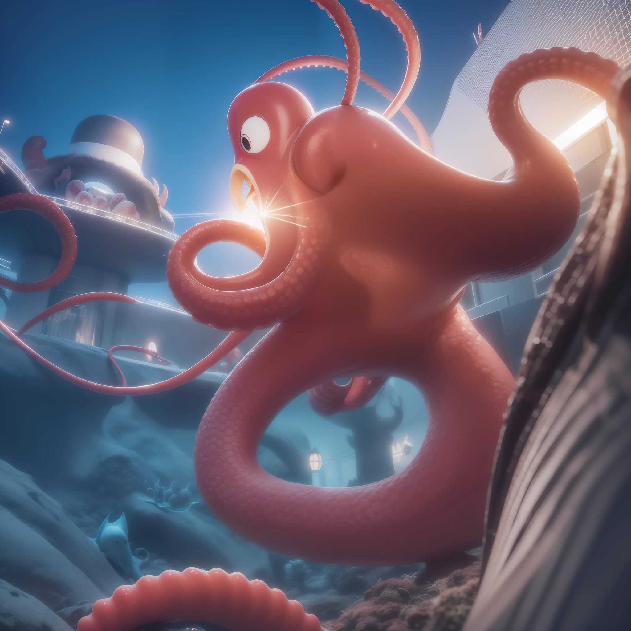 Make an octopus playing video games