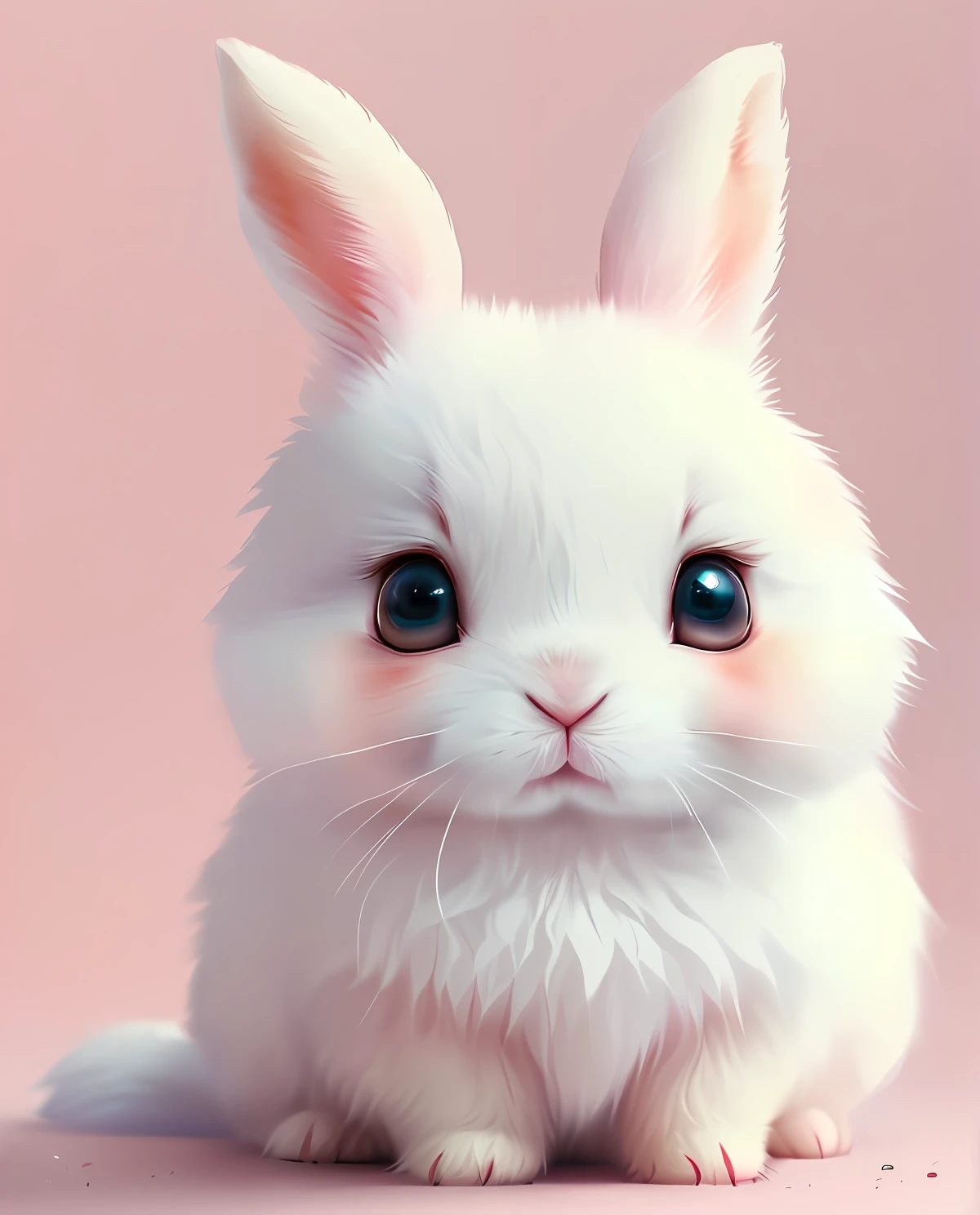 Beautiful little bunny with dreamy eyes, volumetric light, hyper realistic, intricate detail, illustration, painting, watercolor, kawaii chibi, eating easter egg, Aww!, Shallow depth of field, pastel color palette, Soft Lighting, Minimalistic, Modern, Digital painting, art by lois van baarle and ross tran and artgerm, Trending on Artstation HQ, highly detailed