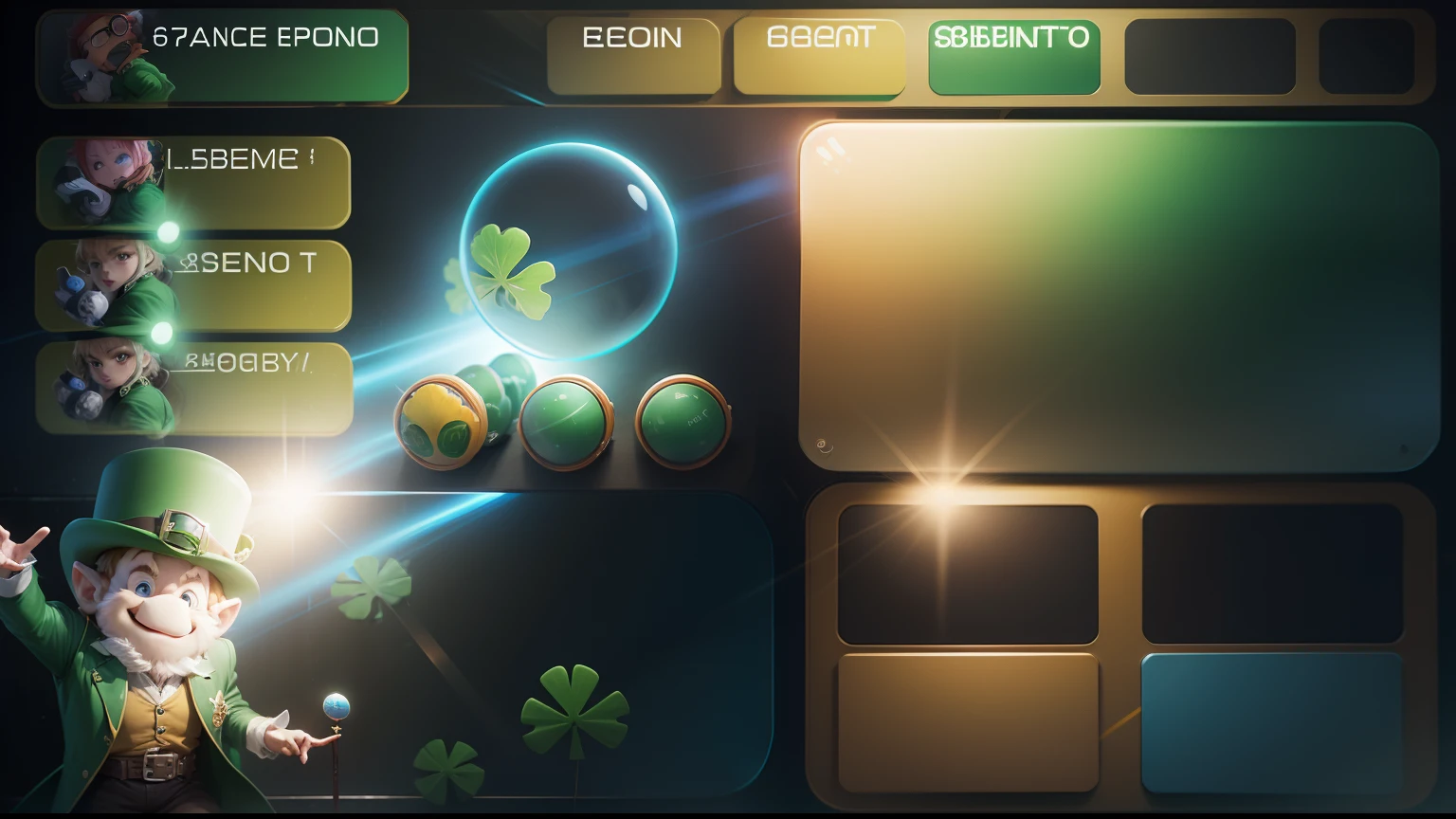 um leprechaumm ultra detalhado jogando bingo whell, bingo globo, Unreal Motor 4k jogo cassine
