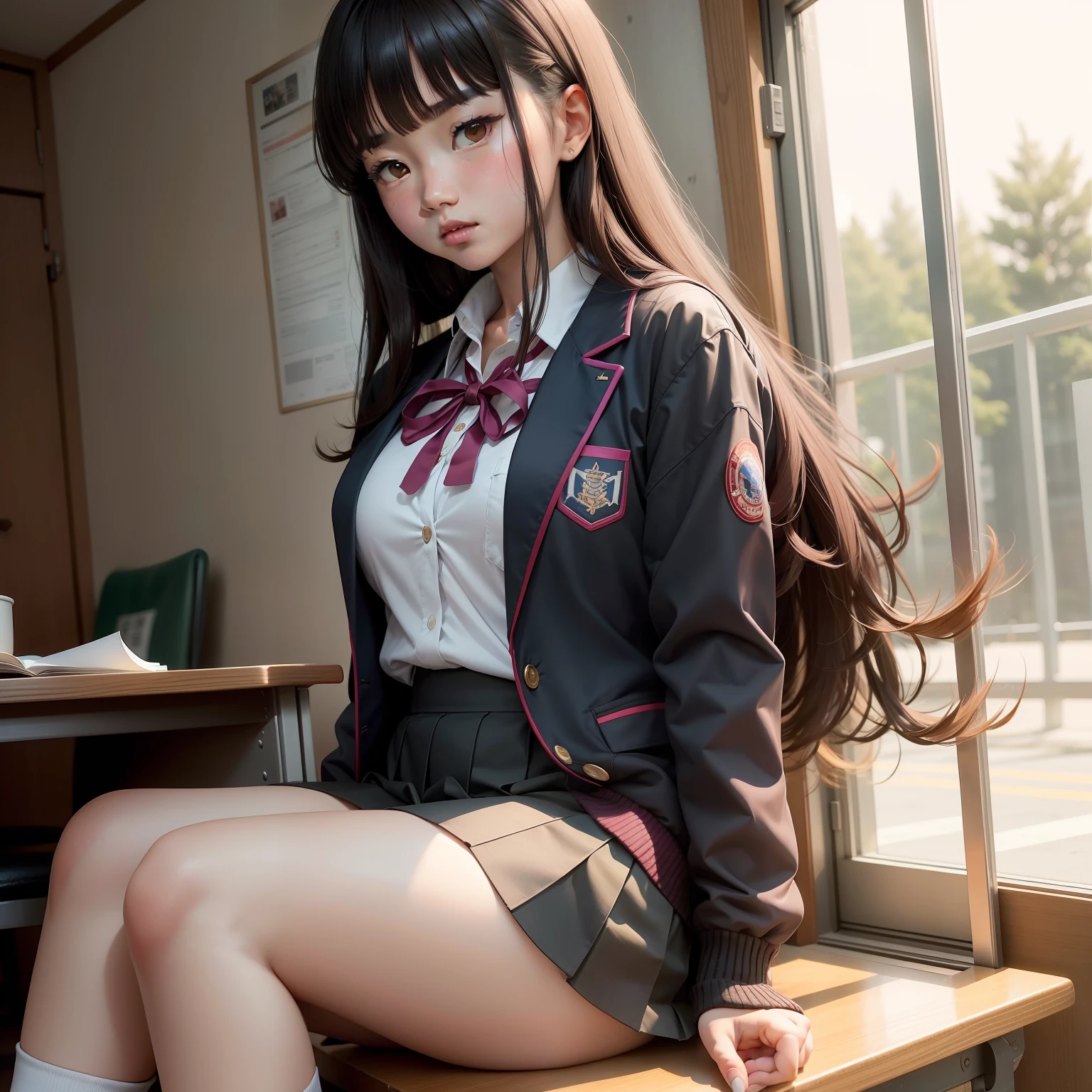 Fair skin、Exercise、schoolgirl、Long legs、Generalized、slim